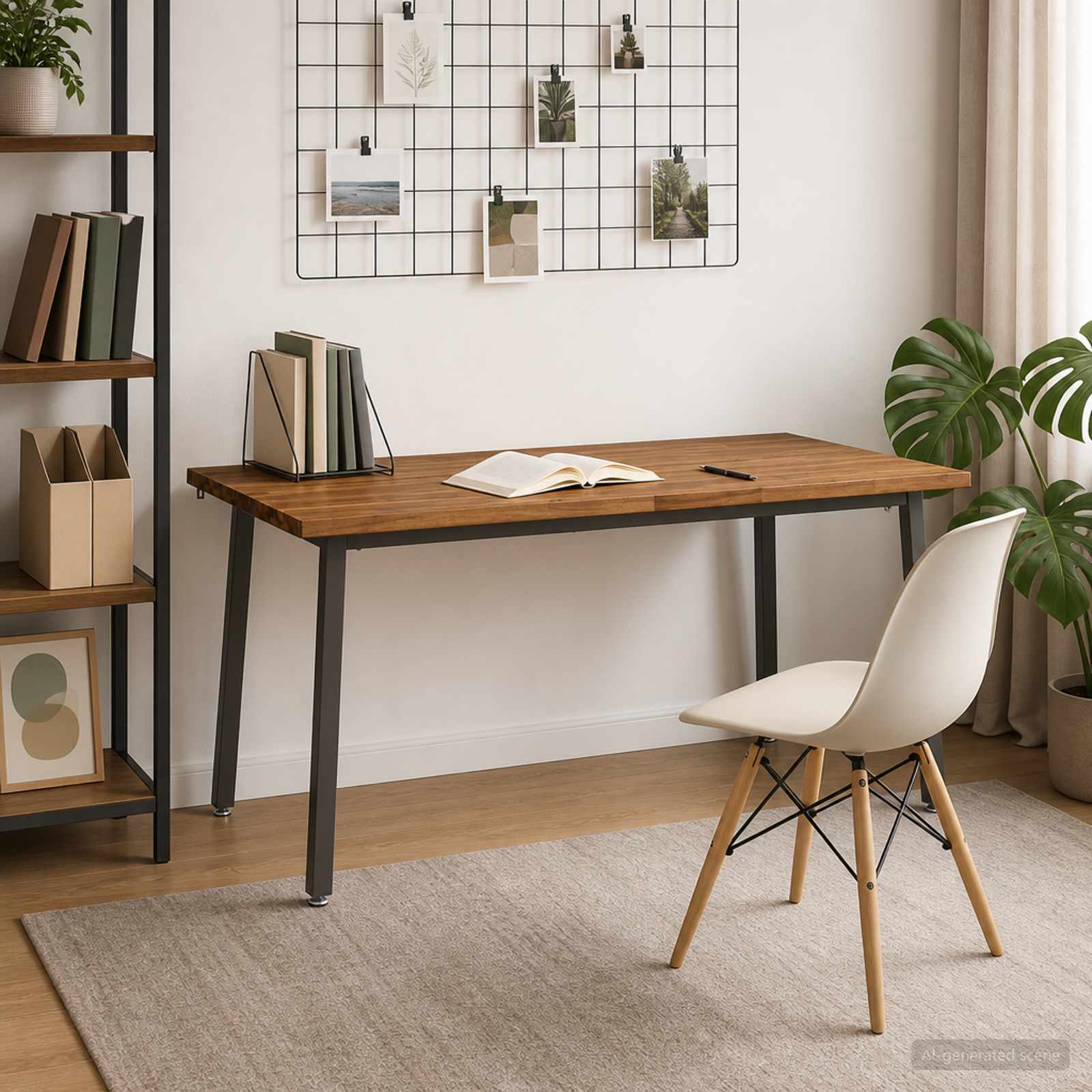 Table à manger en bord vivant 160 x 80 x 75 cm Naturel