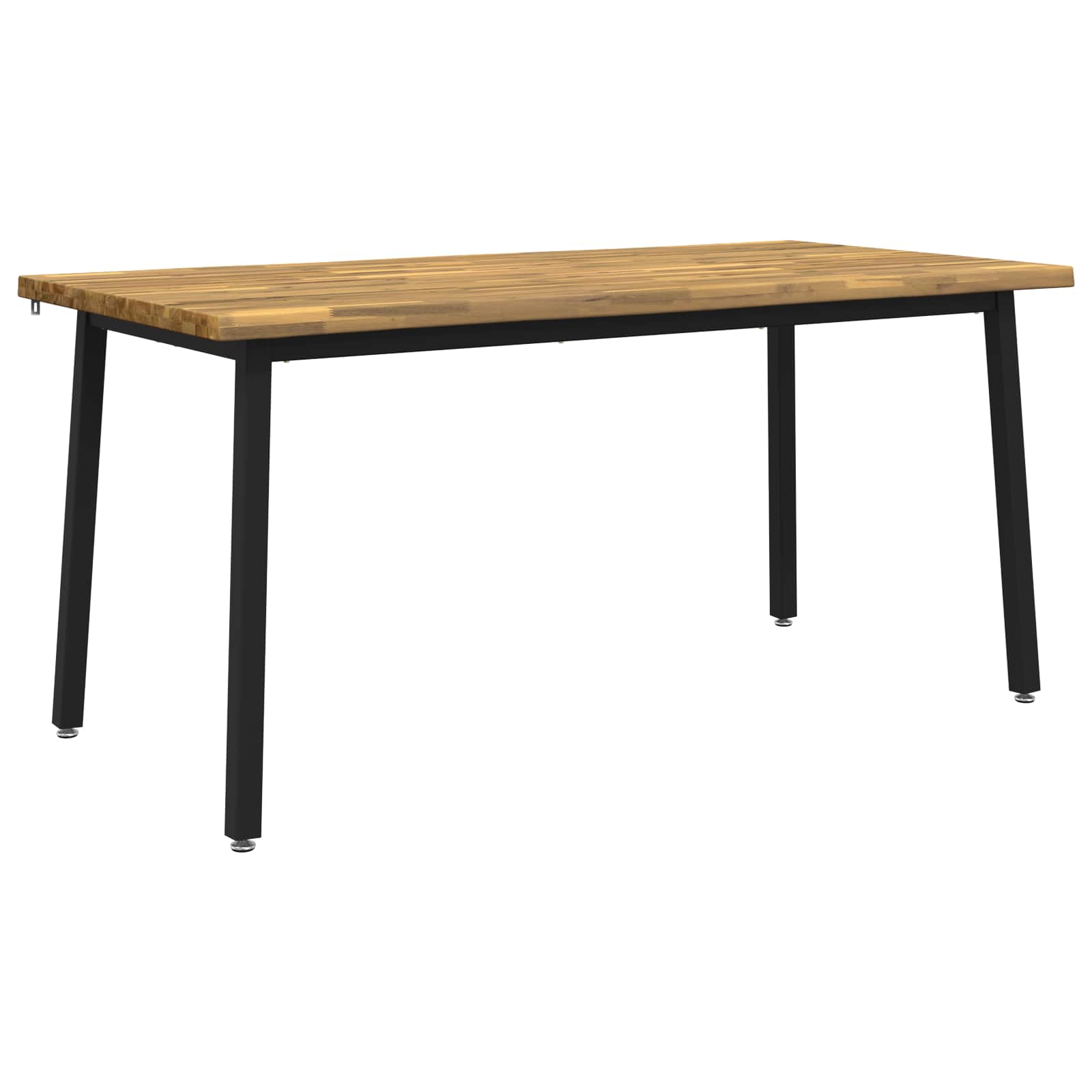 Table à manger en bord vivant 160 x 80 x 75 cm Blanc