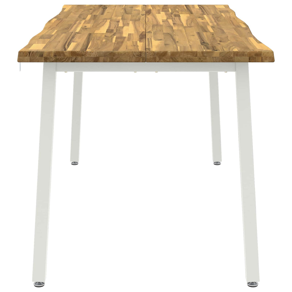 Table à manger en bord vivant 160 x 80 x 75 cm Blanc