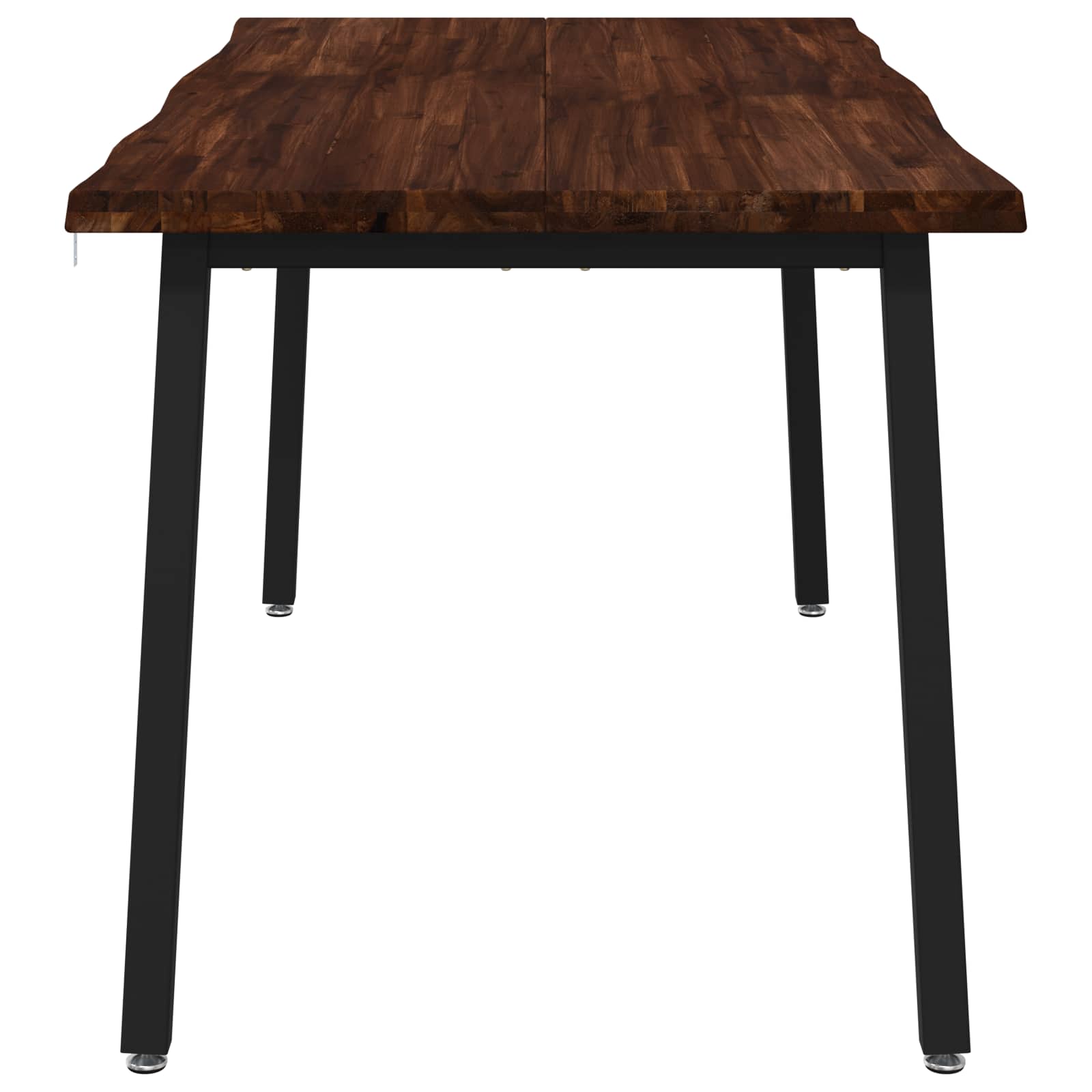 Table à manger en bord vivant 160 x 90 x 75 cm Marron foncé