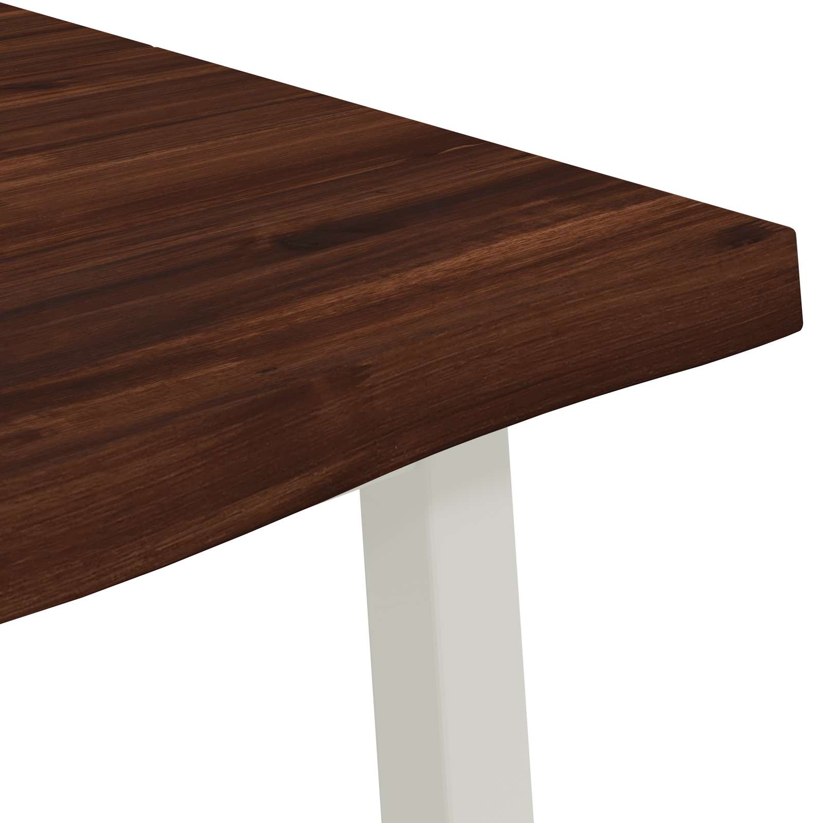 Table à manger en bord vivant 160 x 90 x 75 cm Marron foncé