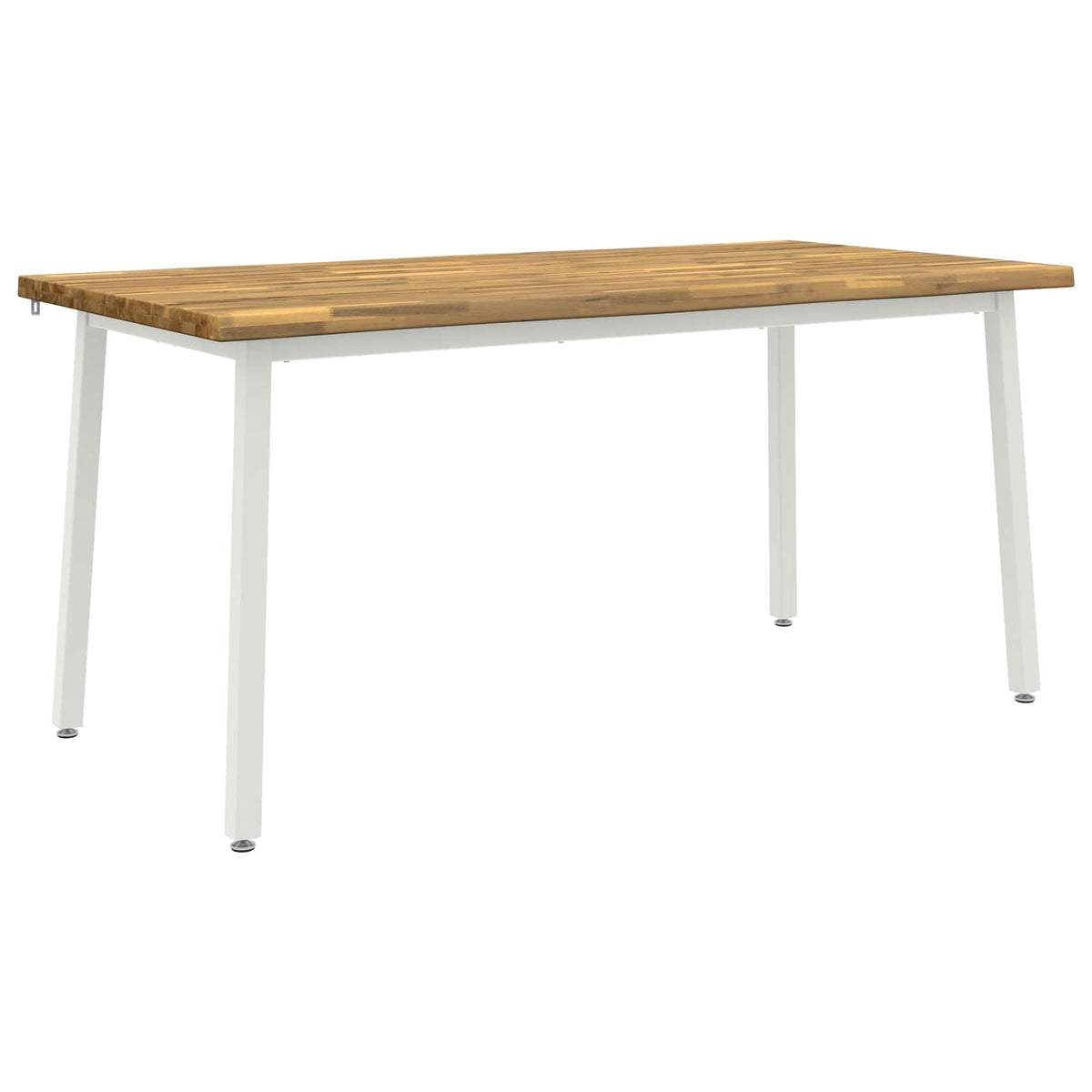 Table à manger en bord vivant 160 x 90 x 75 cm Blanc