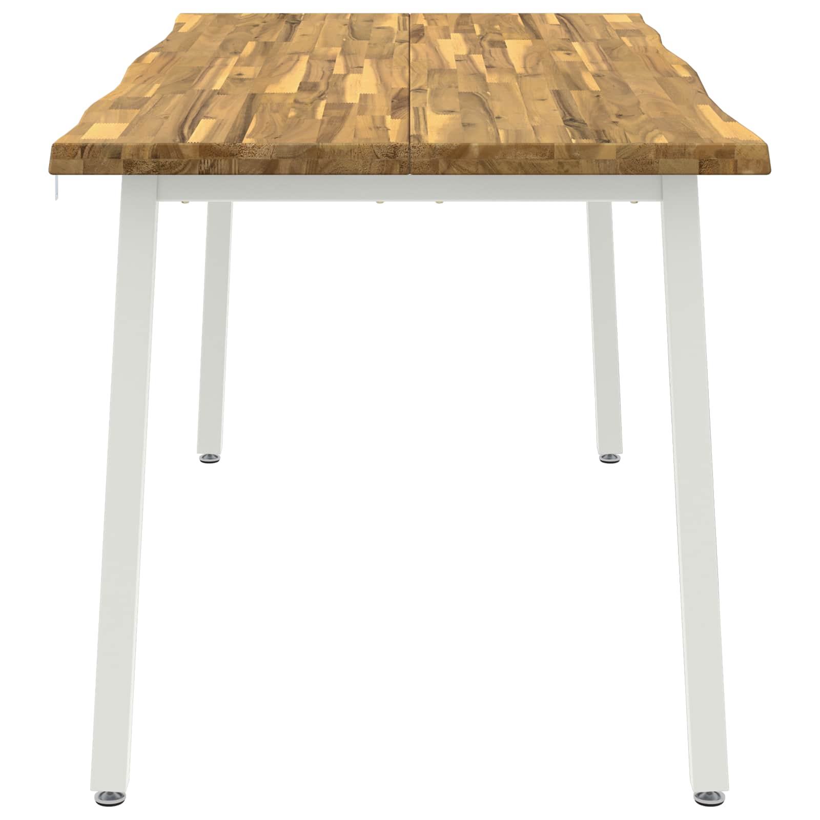 Table à manger en bord vivant 160 x 90 x 75 cm Blanc