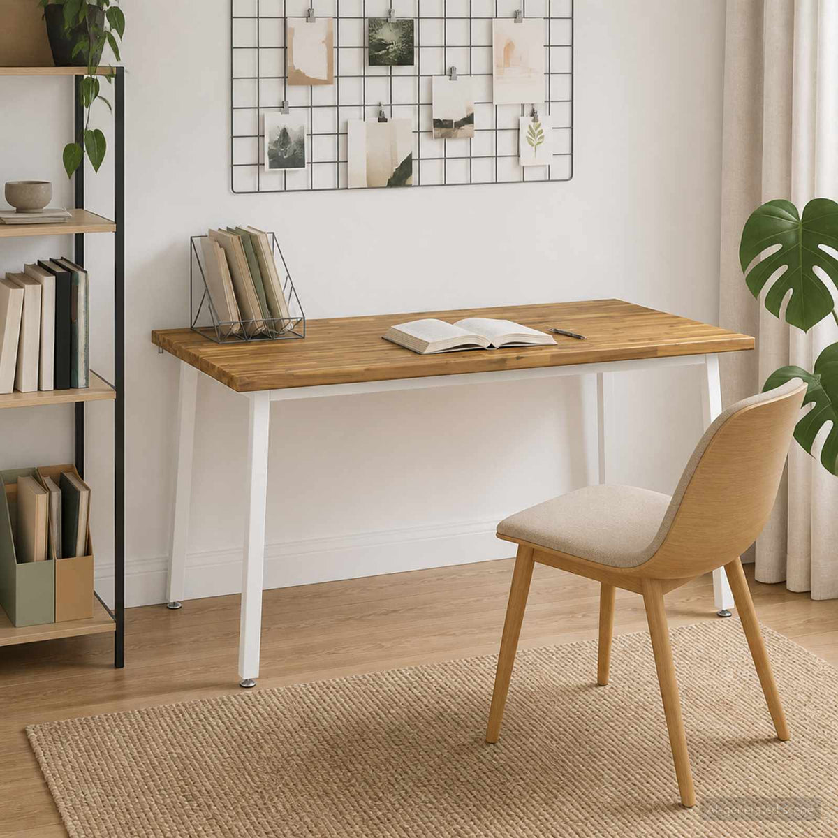 Table à manger carrée 160 x 80 x 75 cm Bois d'Acacia Massif