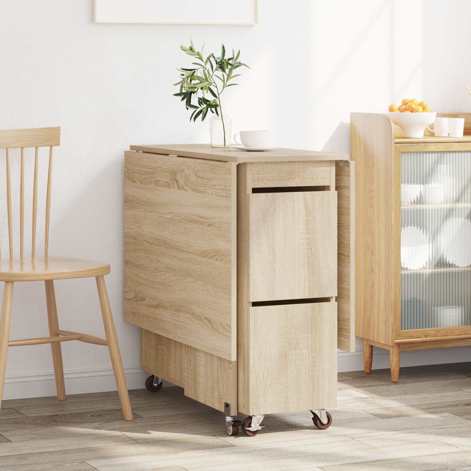 Table à dîner 140 x 80 x 77 cm Bois d'ingénierie Chêne Sonoma
