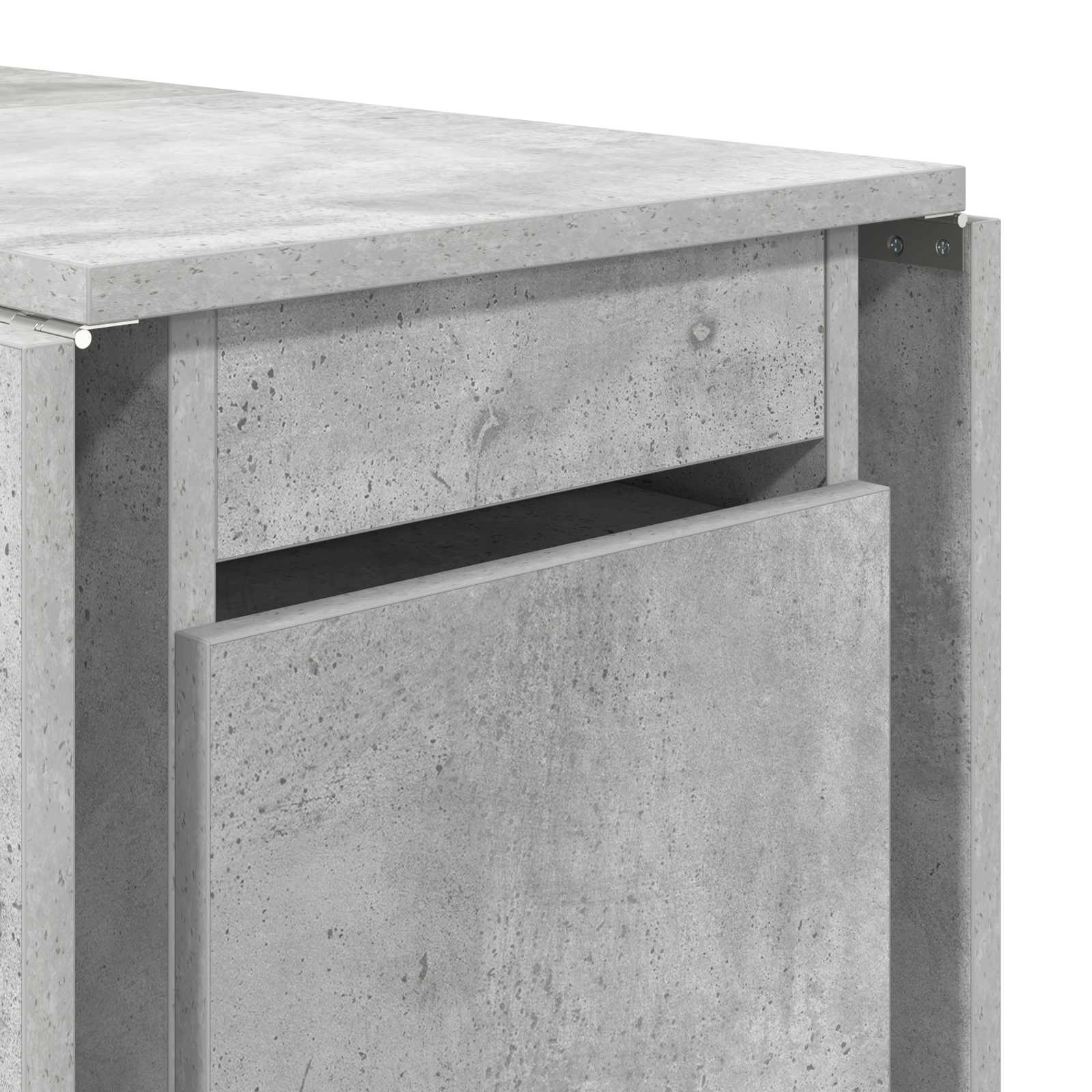 Table à dîner 140 x 80 x 77 cm Bois d'ingénierie Gris béton
