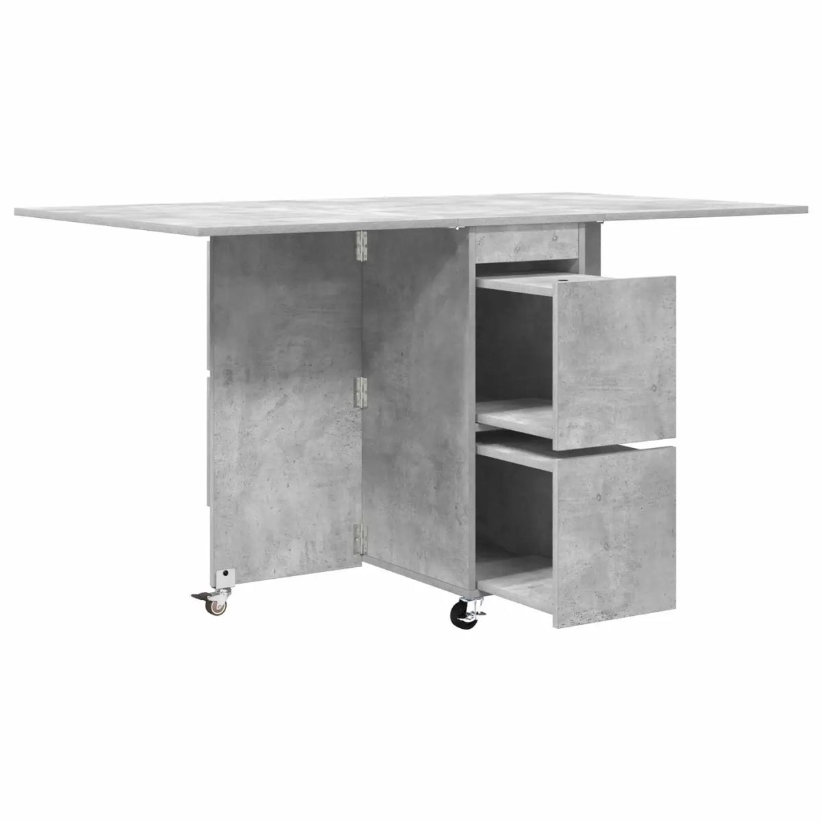 Table à dîner 140 x 80 x 77 cm Bois d’ingénierie Gris béton - XIOS