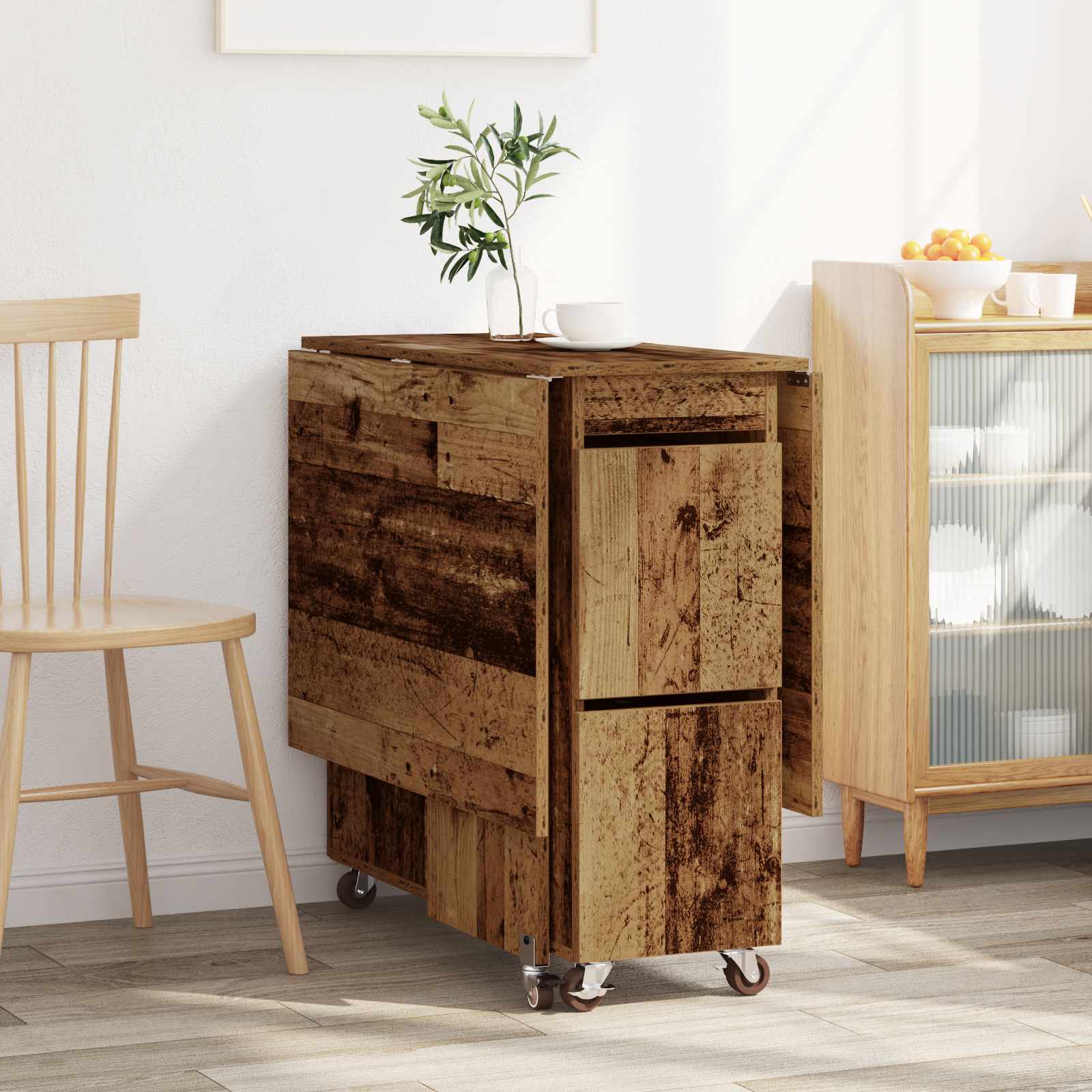Table à dîner 140 x 80 x 77 cm Bois d'ingénierie Bois ancien