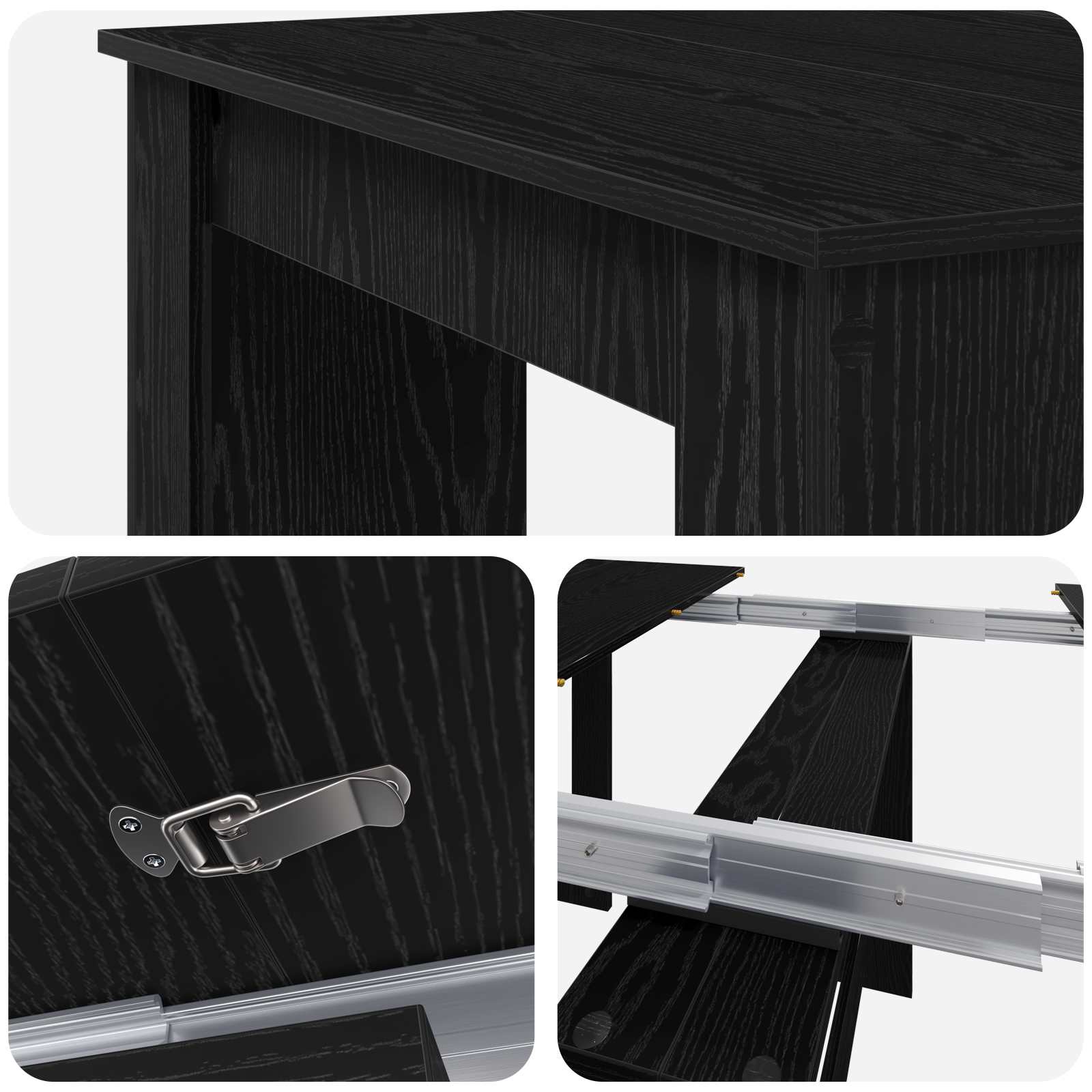 Table à dîner 180 x 85 x 75 cm Bois d'ingénierie Chêne noir - XIOS