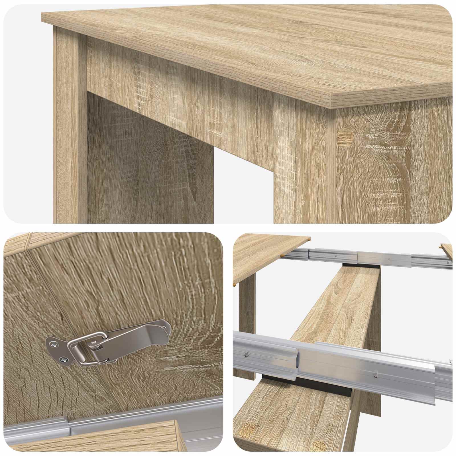 Table à dîner 180 x 85 x 75 cm Bois d'ingénierie Chêne Sonoma - XIOS