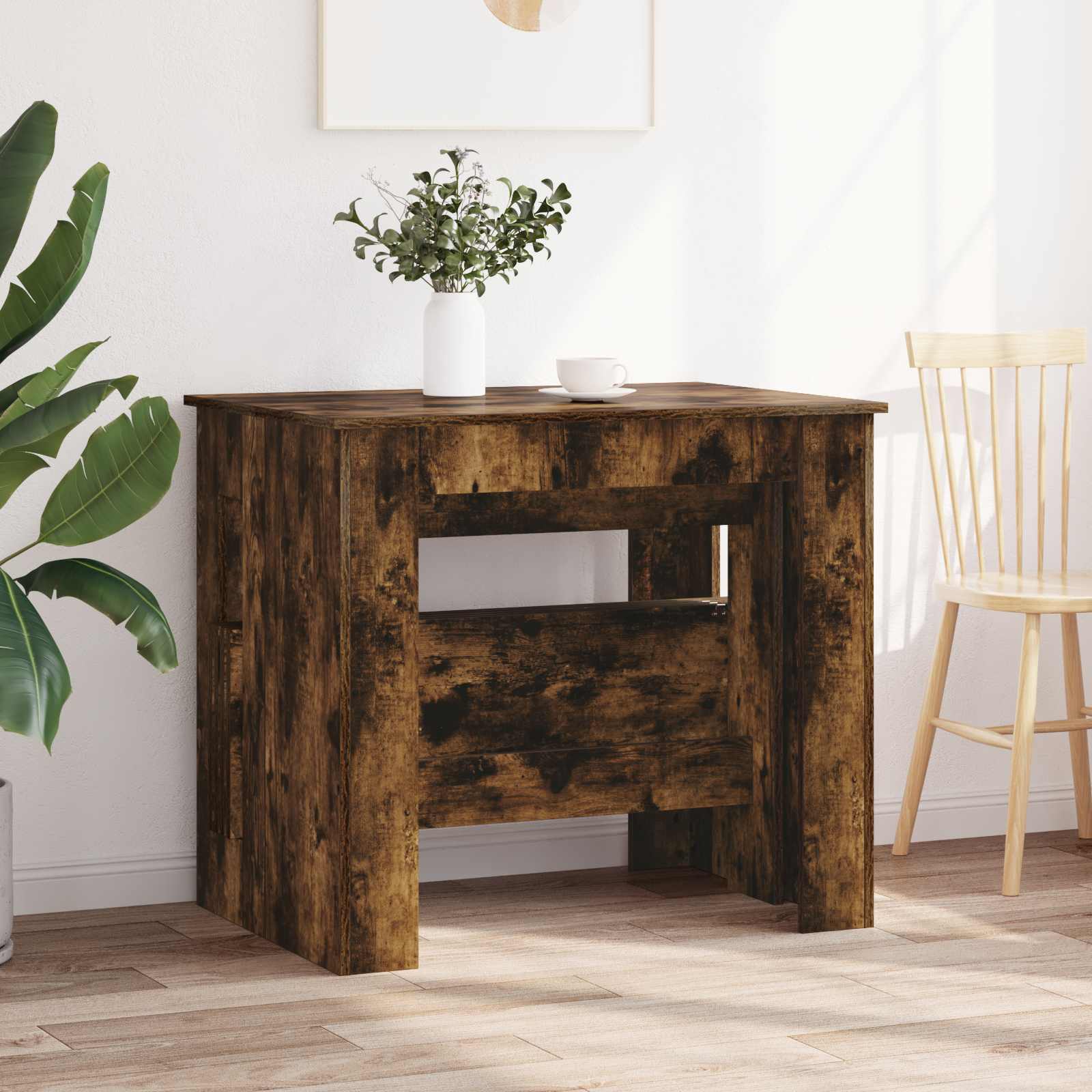 Table à dîner 180 x 85 x 75 cm Bois d'ingénierie Chêne fumé - XIOS