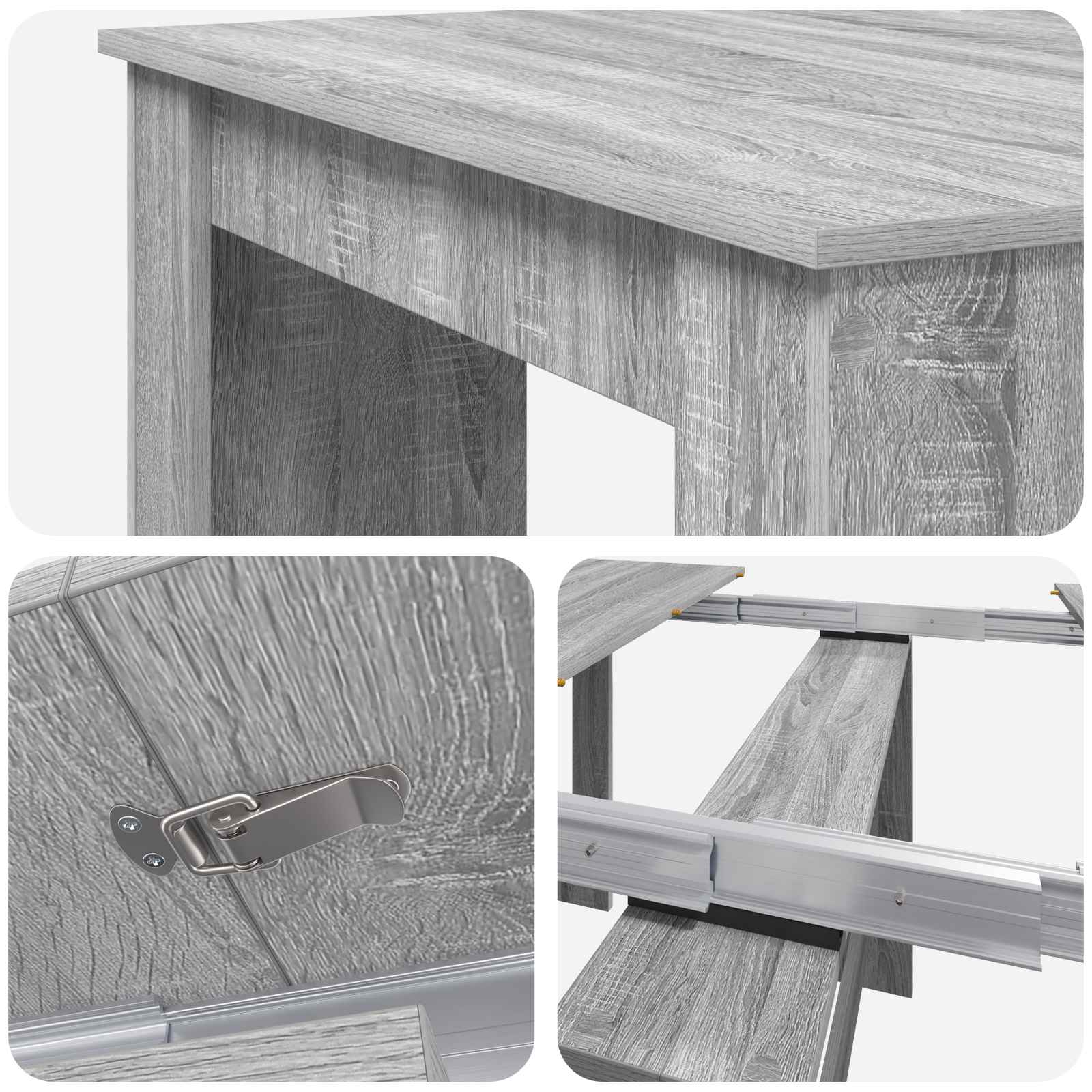 Table à dîner 180 x 85 x 75 cm Bois d'ingénierie Sonoma gris - XIOS