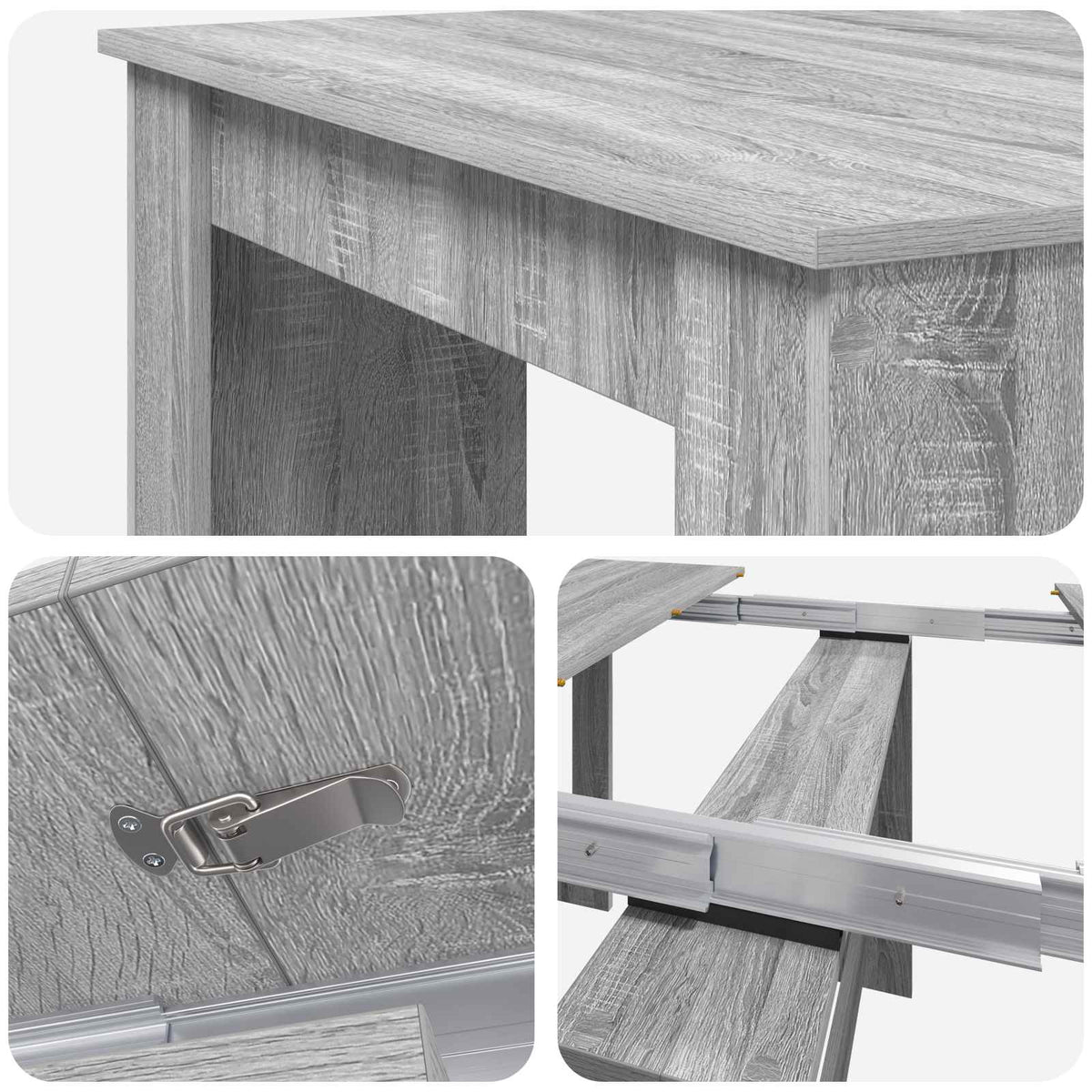 Table à dîner 180 x 85 x 75 cm Bois d'ingénierie Sonoma gris