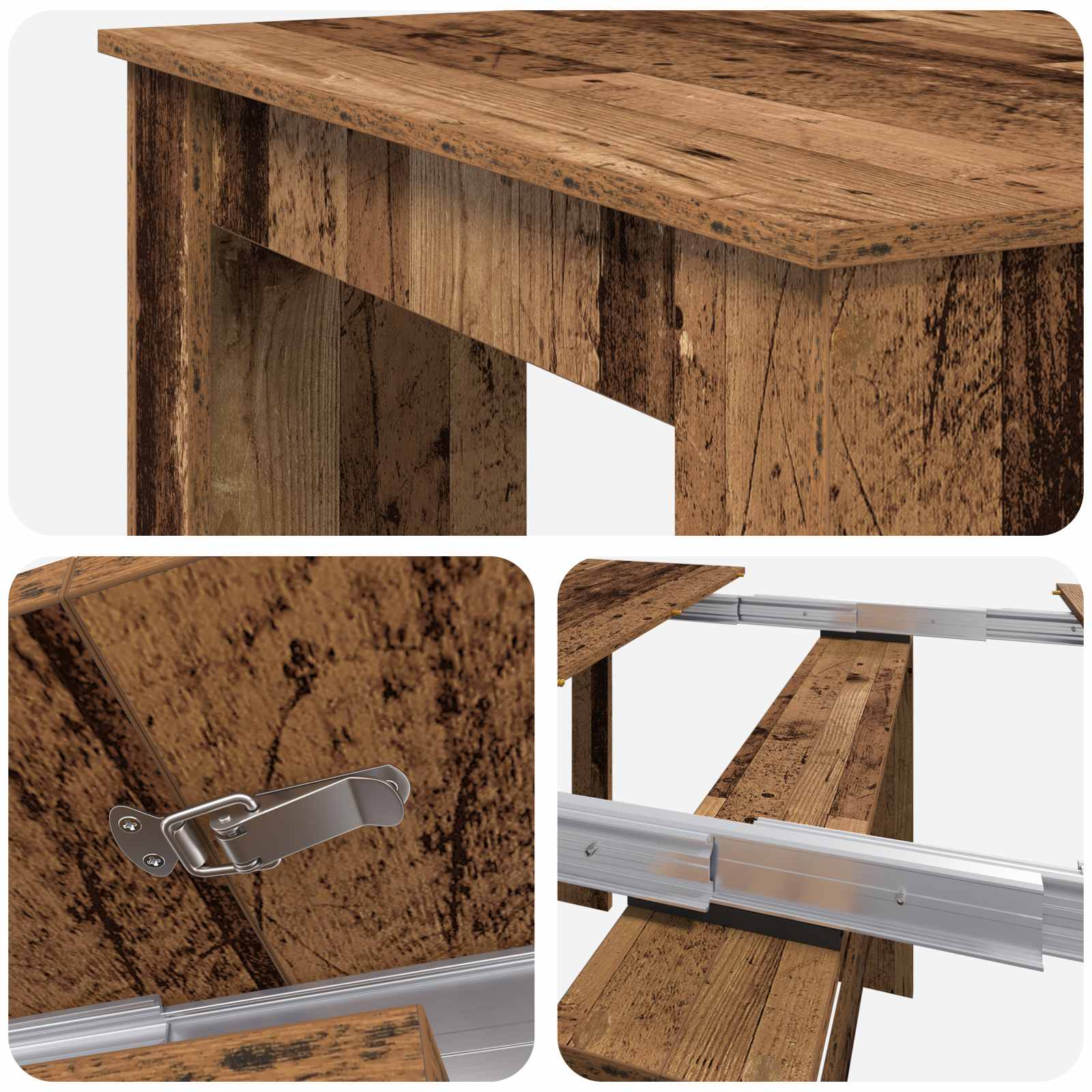 Table à dîner 180 x 85 x 75 cm Bois d'ingénierie Bois ancien - XIOS