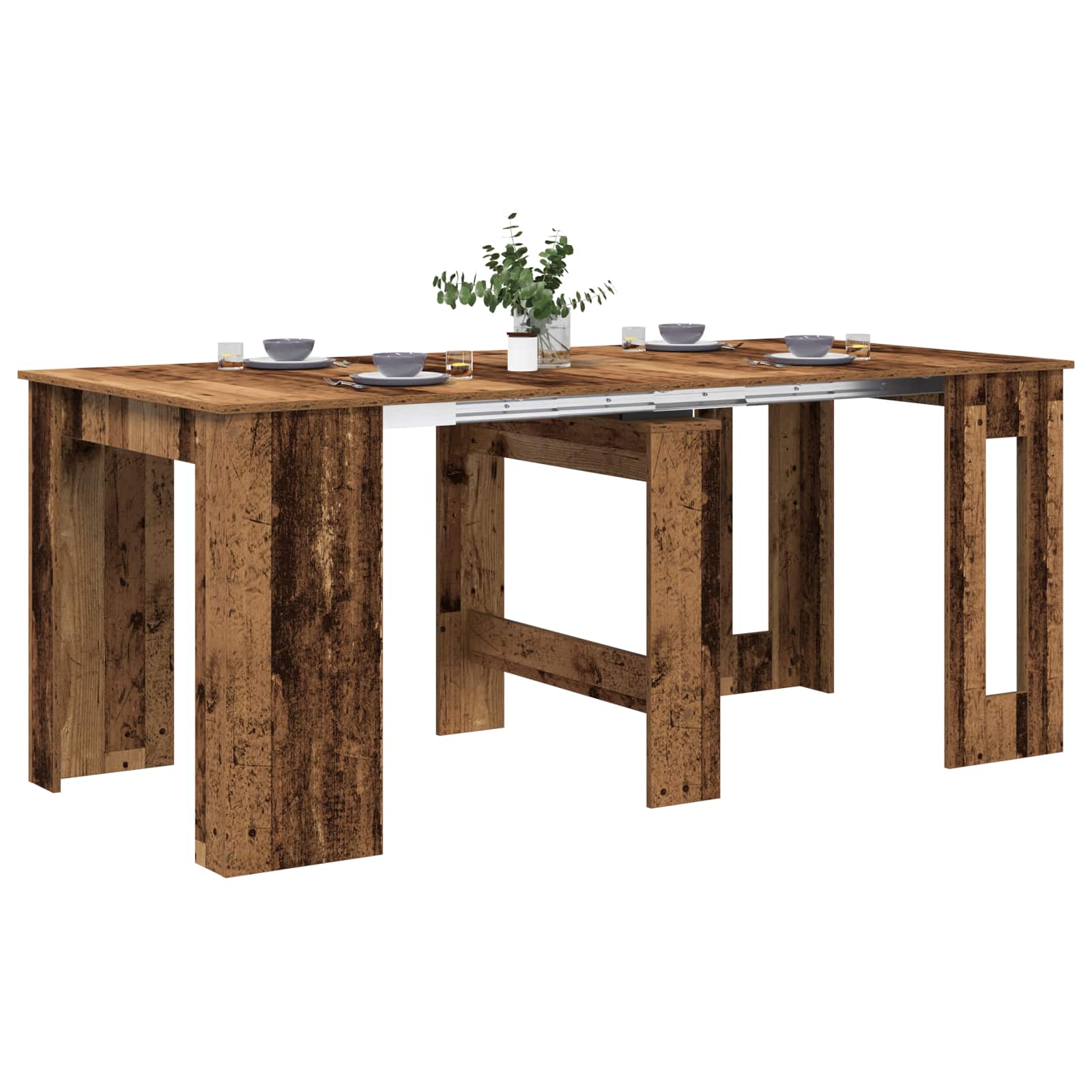 Table à dîner 180 x 85 x 75 cm Bois d'ingénierie Bois ancien - XIOS