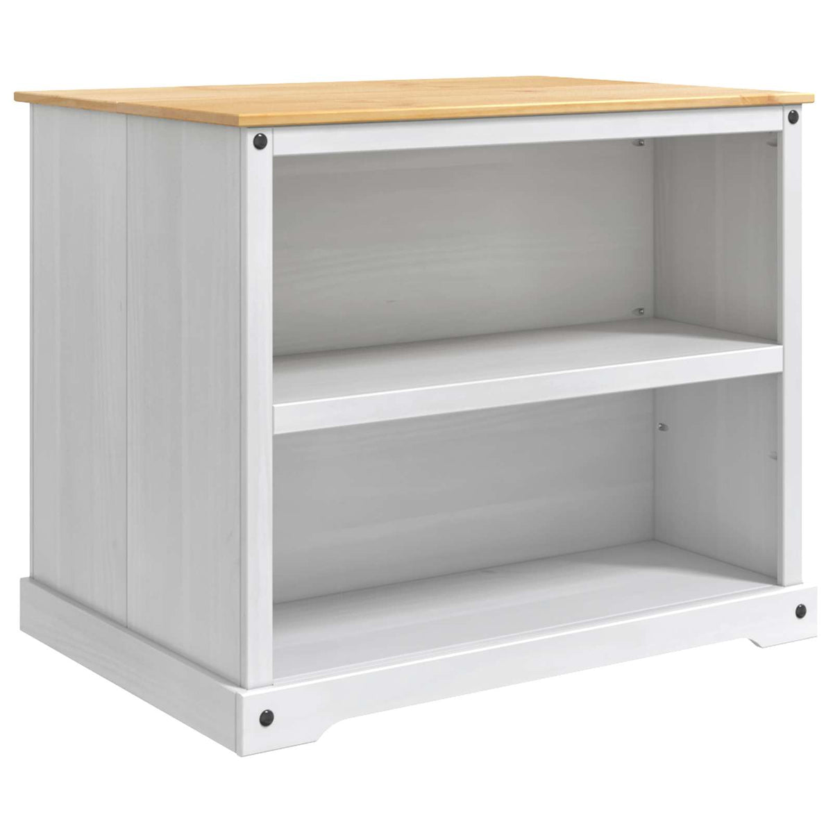 Ensemble Cuisine Îlot Blanc et Cire de Miel 112 x 77 x 91,5 cm