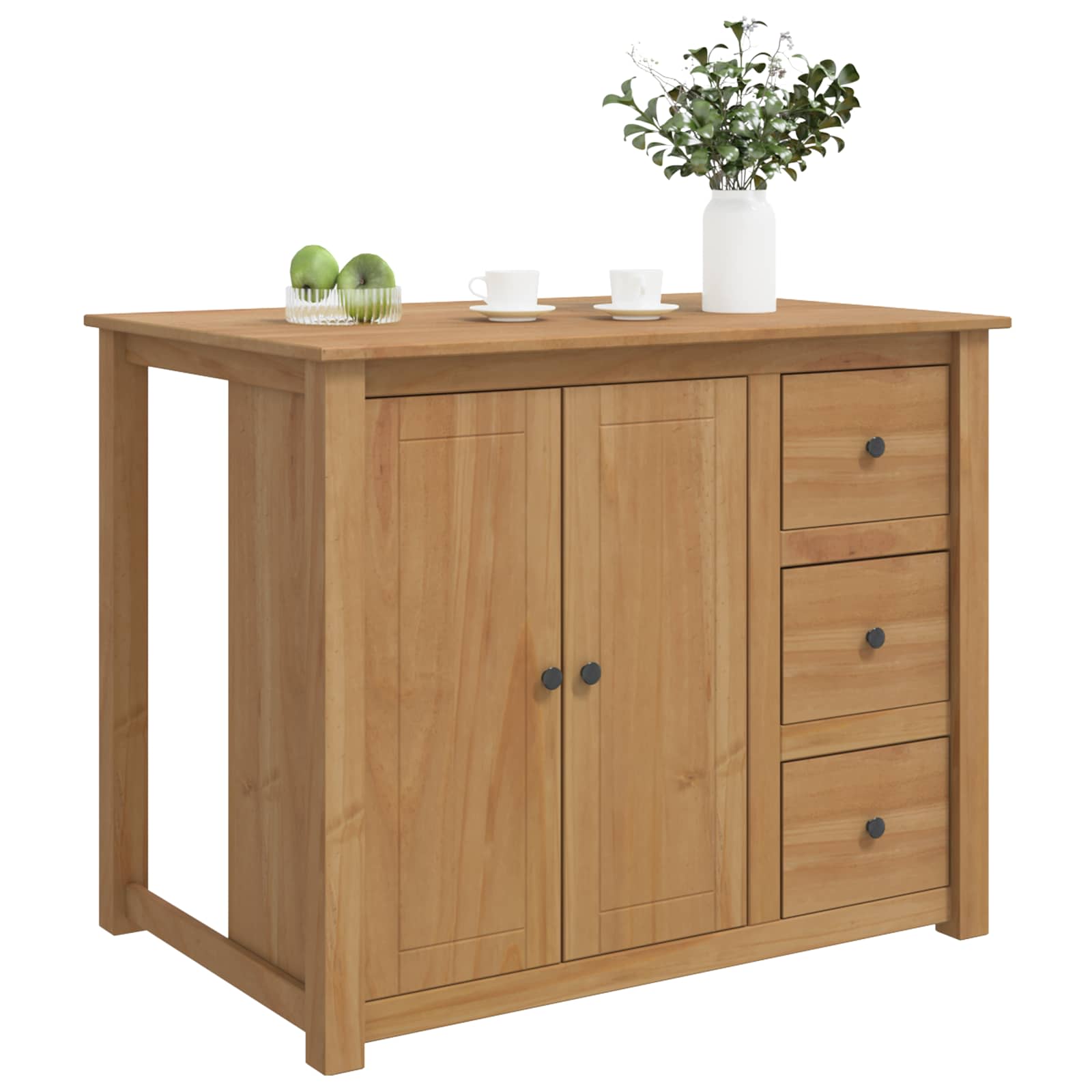Chariot de cuisine PANAMA 2 pcs Cire de Miel 112 x 77 x 90 cm - XIOS