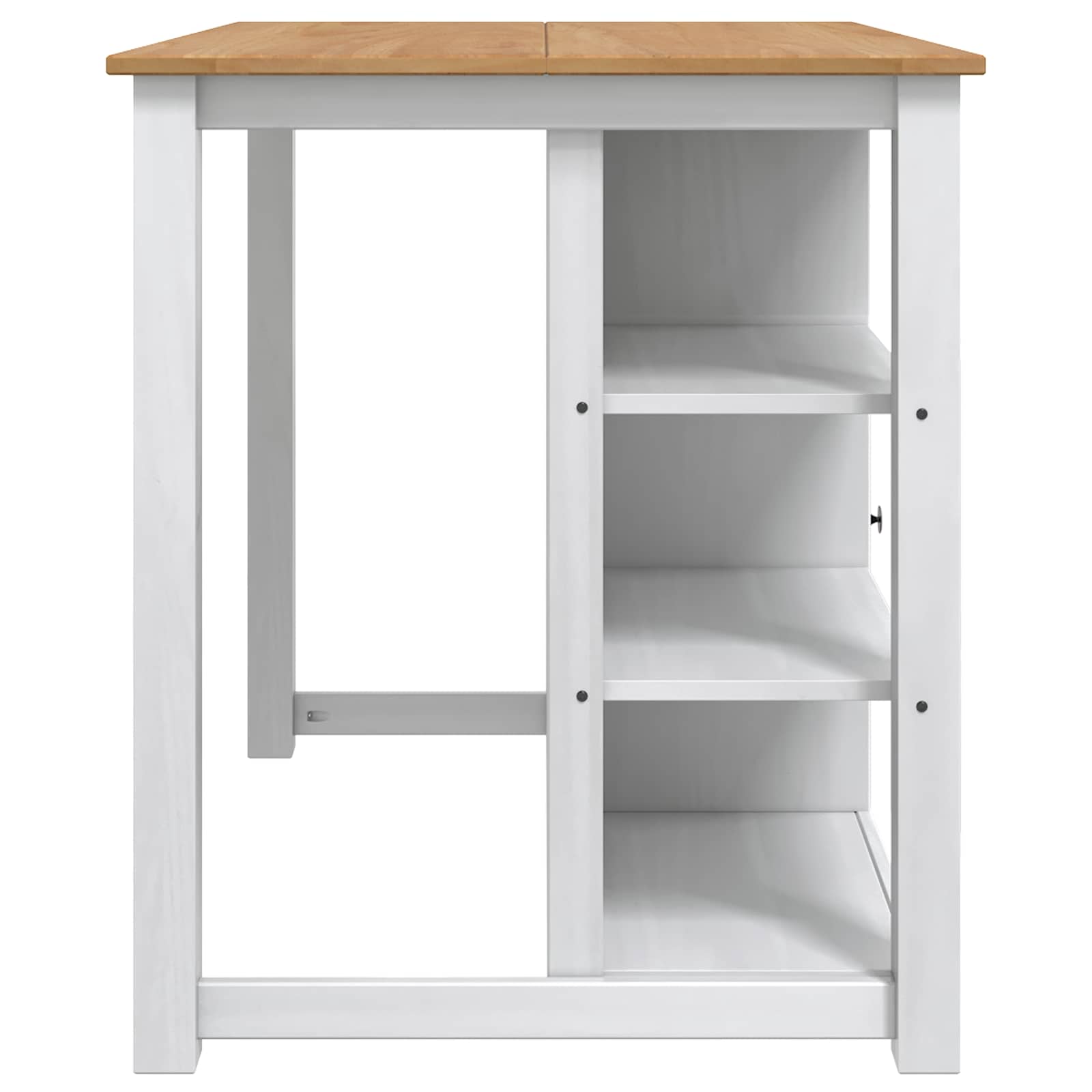 Chariot de cuisine PANAMA 2 pcs Blanc et Cire de Miel - XIOS