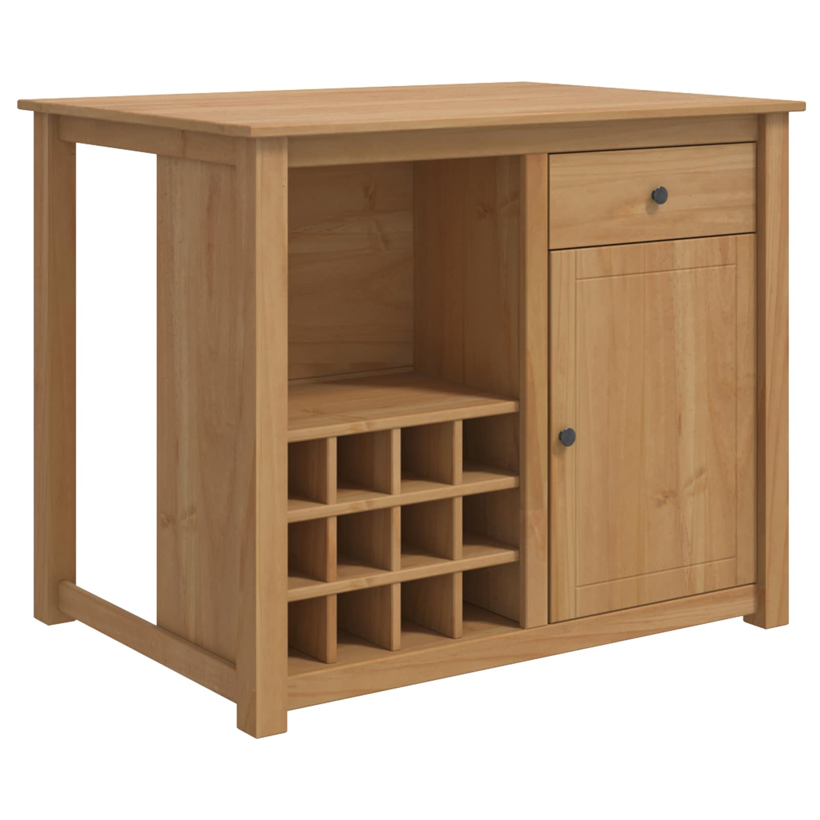Chariot de cuisine PANAMA 2 pcs Cire de Miel 112 x 77 x 90 cm - XIOS