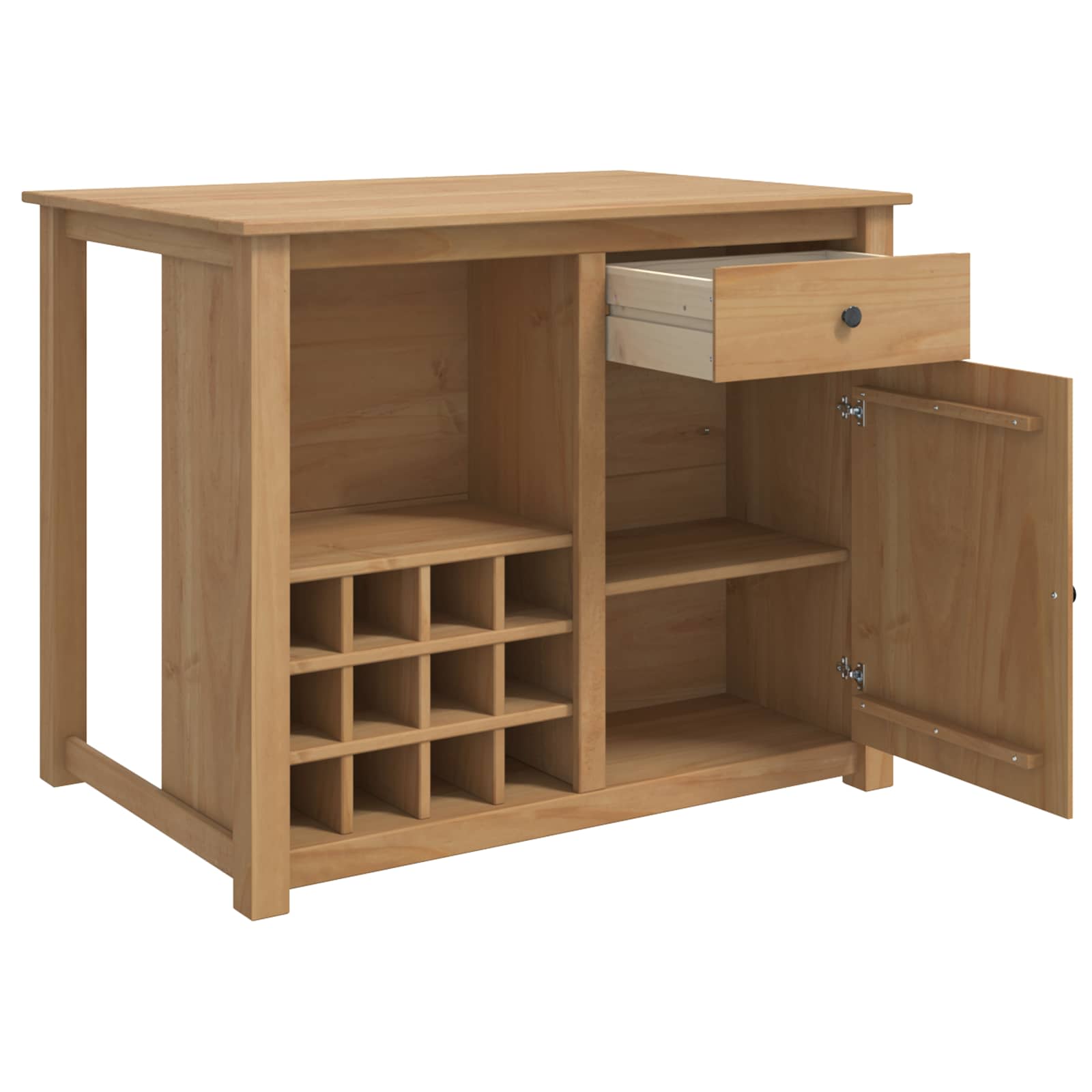 Chariot de cuisine PANAMA 2 pcs Cire de Miel 112 x 77 x 90 cm - XIOS