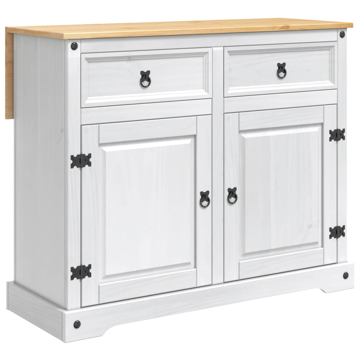 Ensemble Cuisine Îlot 3 pc CORONA Blanc et Cire de Miel
