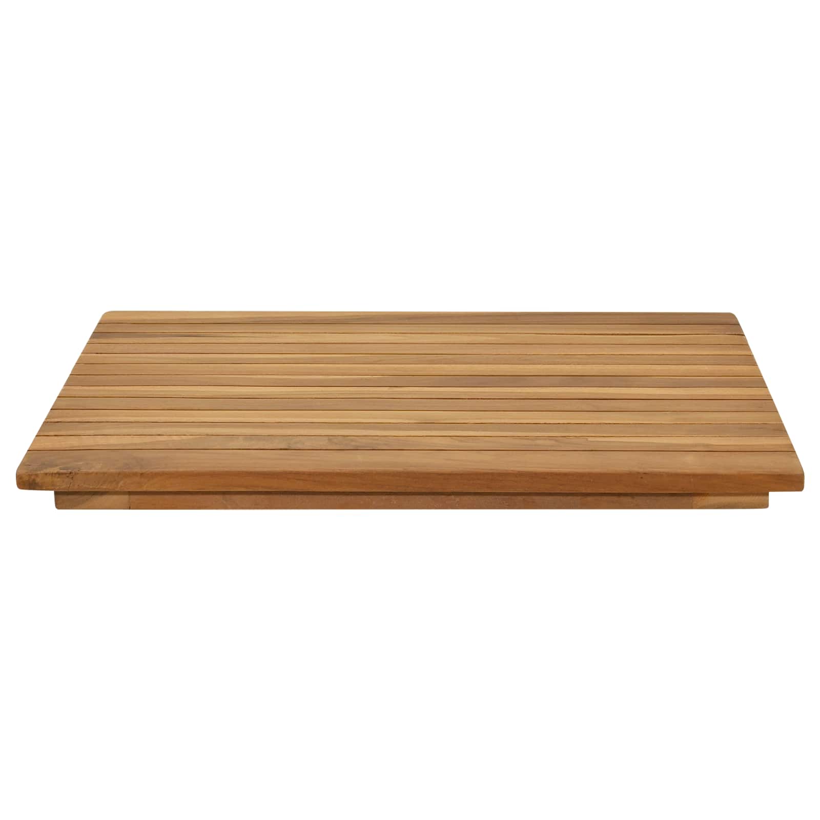 Plateau de table 50 x 50 x 3,5 cm Carré Bois de teck massif - XIOS