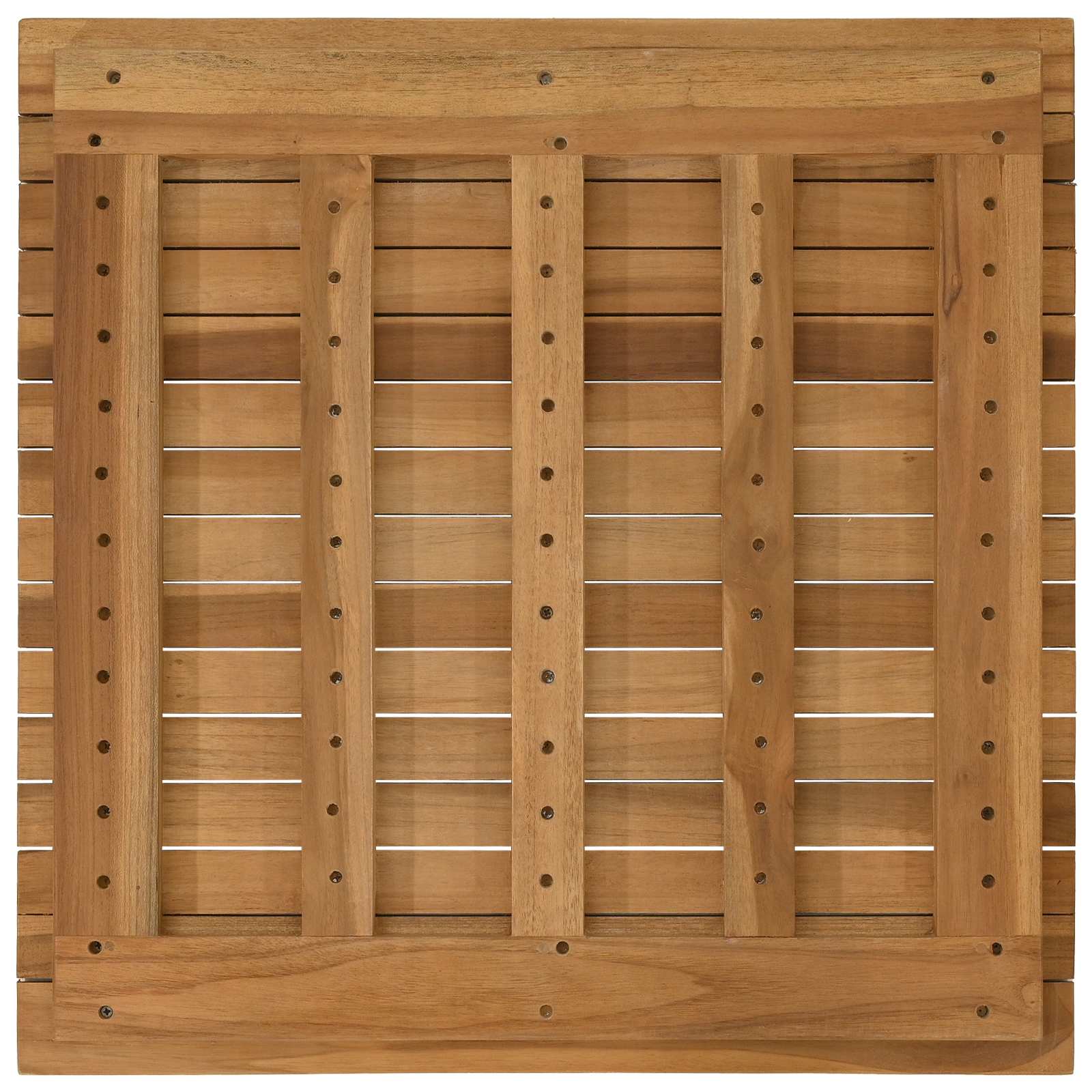 Plateau de table 60 x 60 x 3,5 cm Carré Bois de teck massif - XIOS
