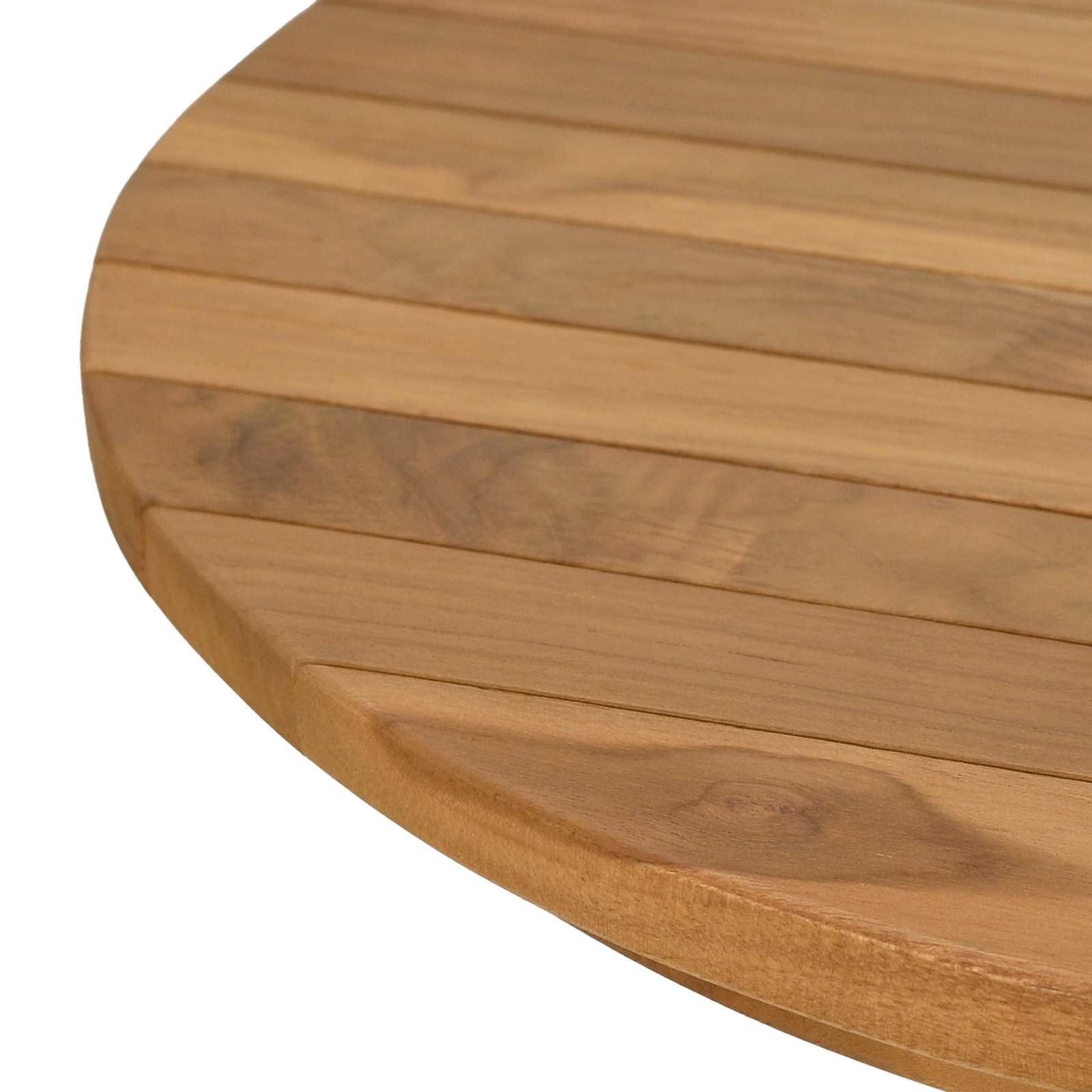 Plateau de table Ø 50 x 3,5 Rond Bois de teck massif Naturel - XIOS