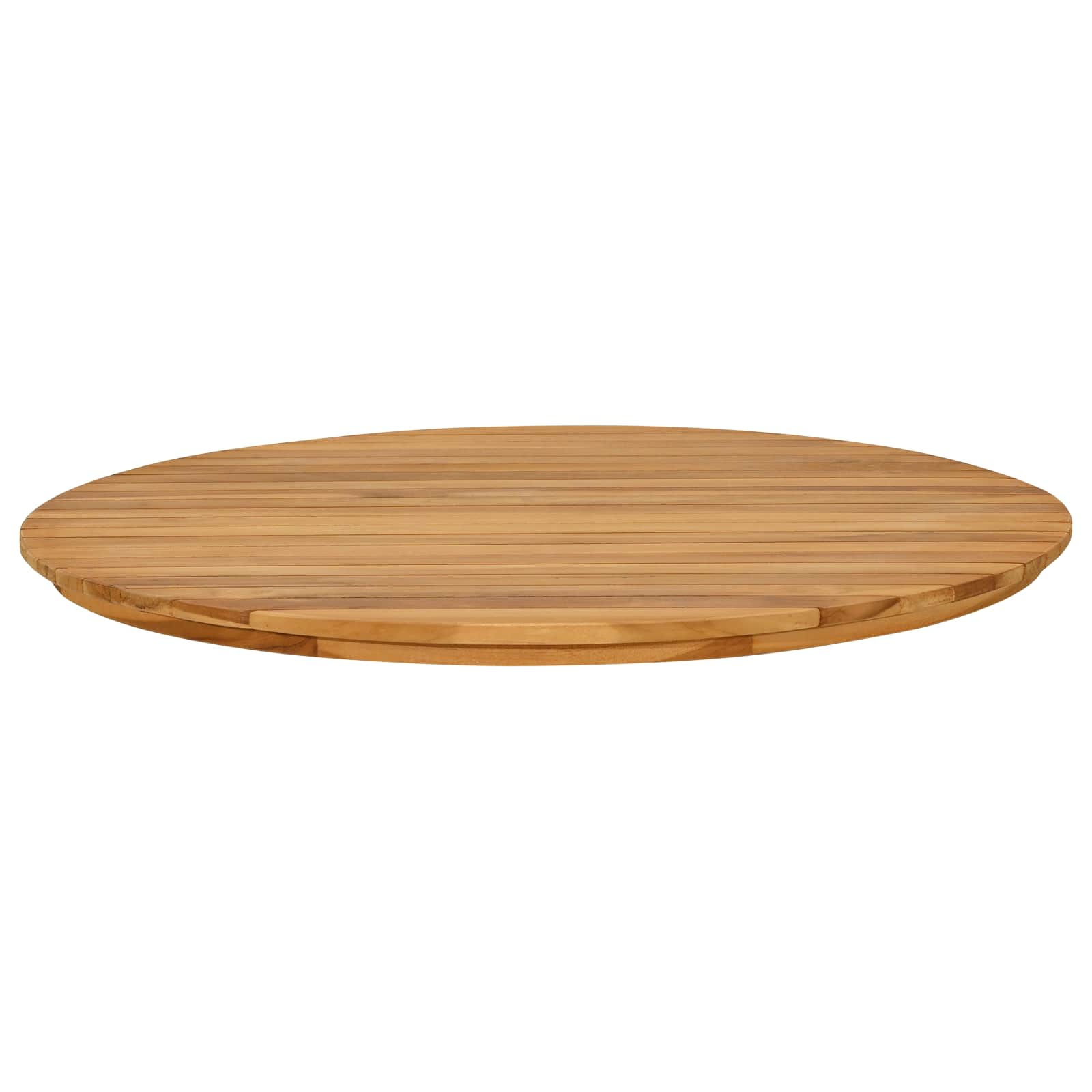 Plateau de table Ø 80 x 3,5 Rond Bois de teck massif Naturel - XIOS