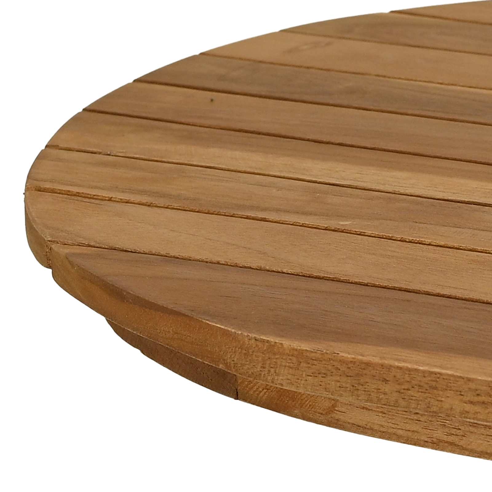 Plateau de table 80 x 40 x 3,5 cm ovale Bois de teck massif - XIOS