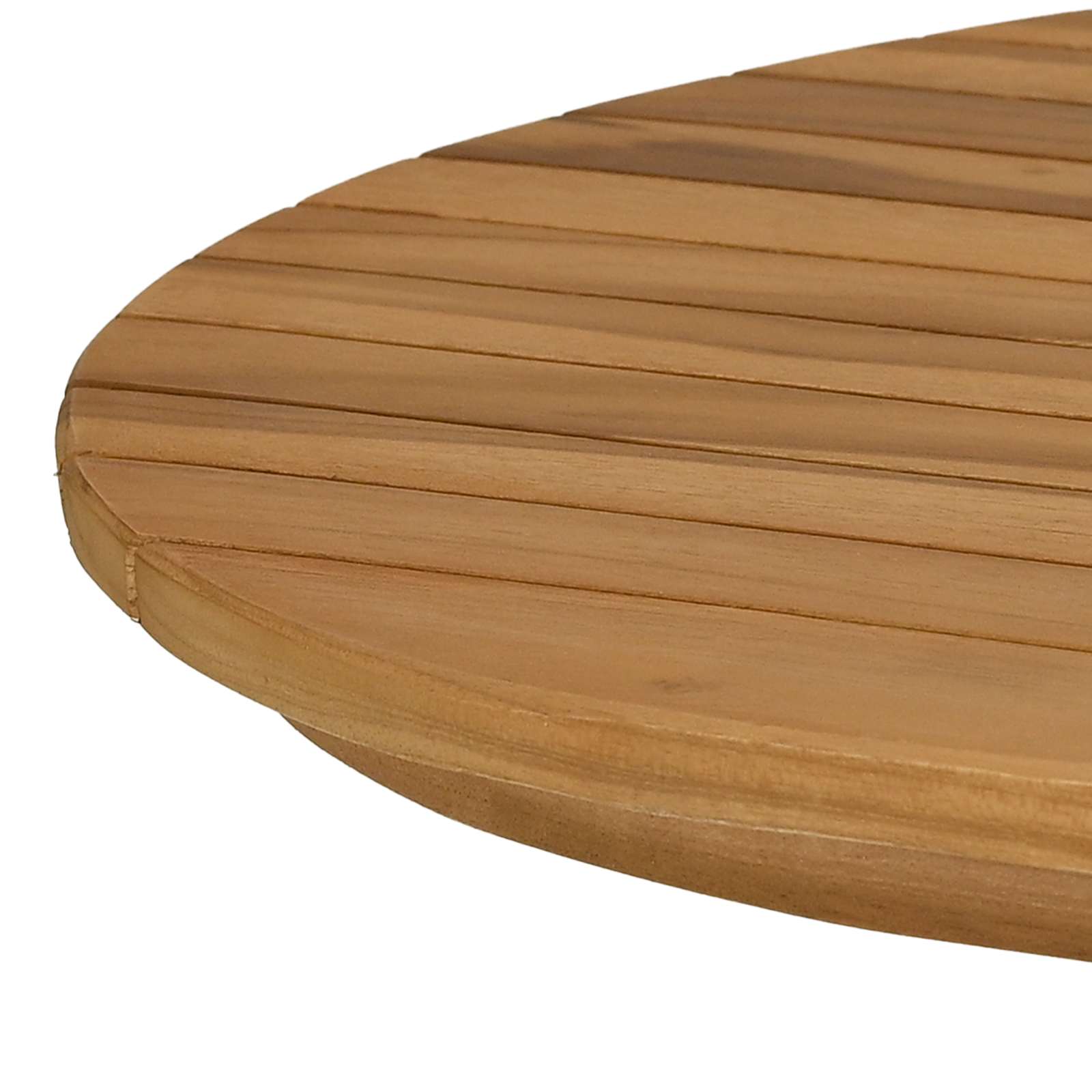 Plateau de table 100 x 50 x 3,5 cm ovale Bois de teck massif - XIOS