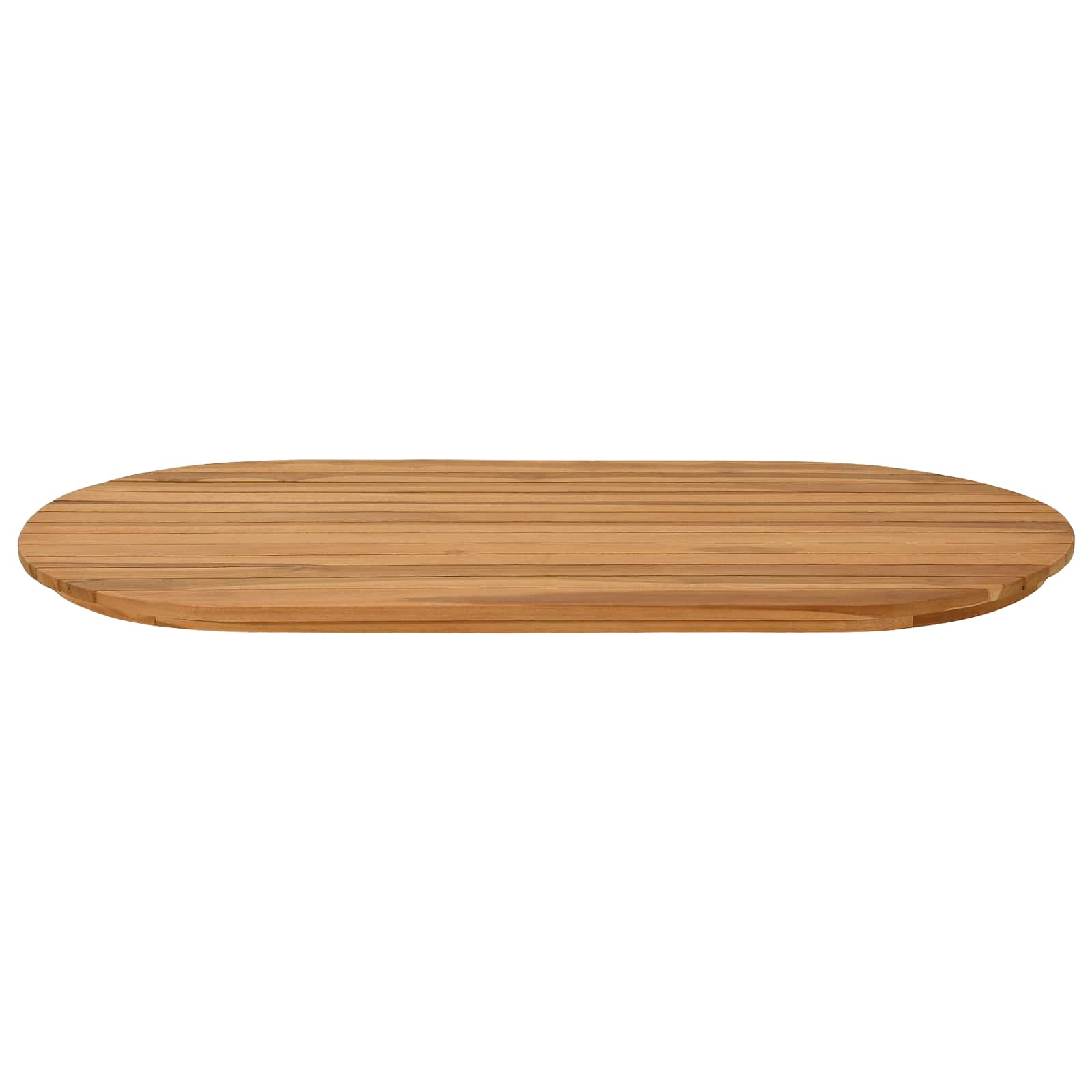 Plateau de table 100 x 50 x 3,5 cm ovale Bois de teck massif - XIOS