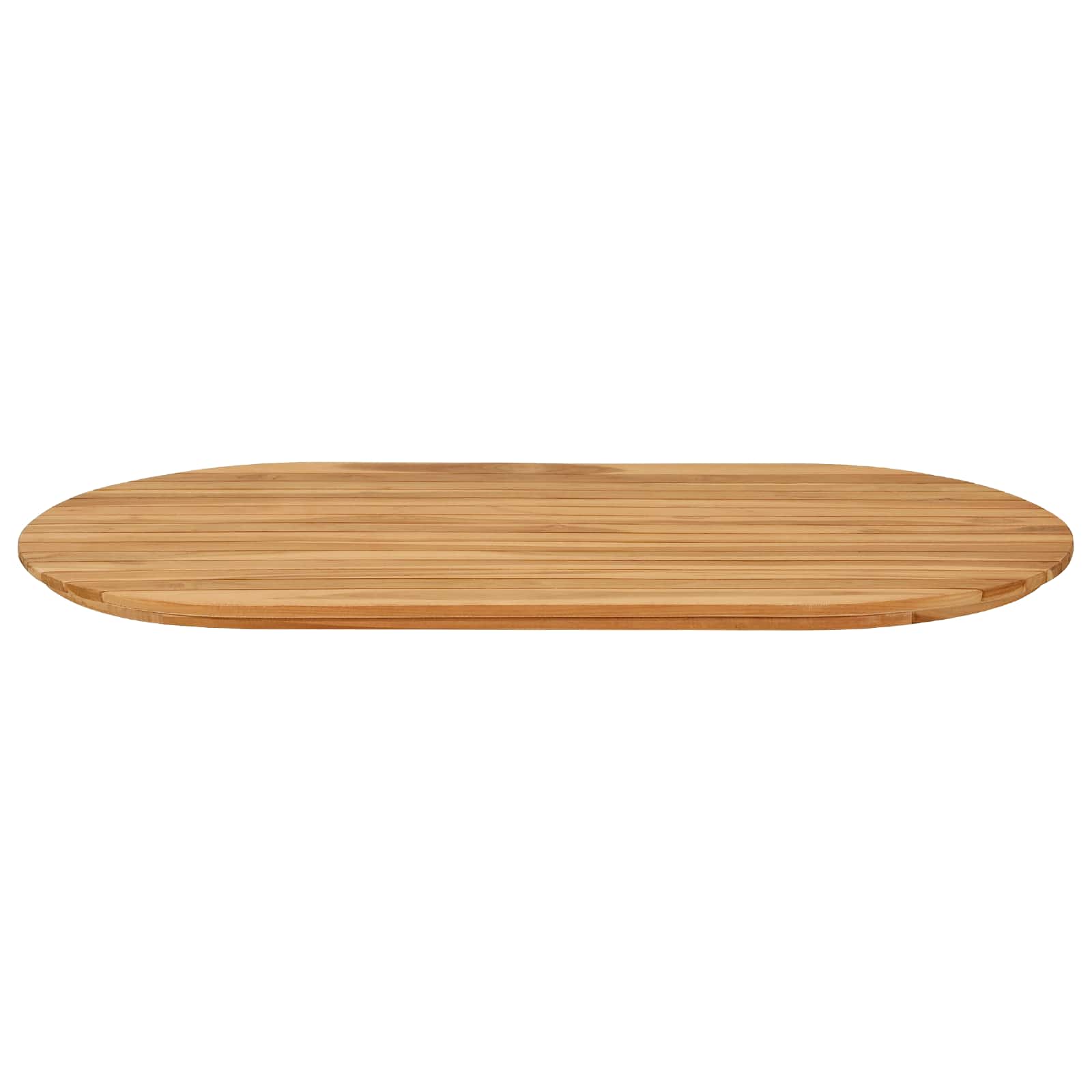Plateau de table 110 x 55 x 3,5 cm ovale Bois de teck massif - XIOS