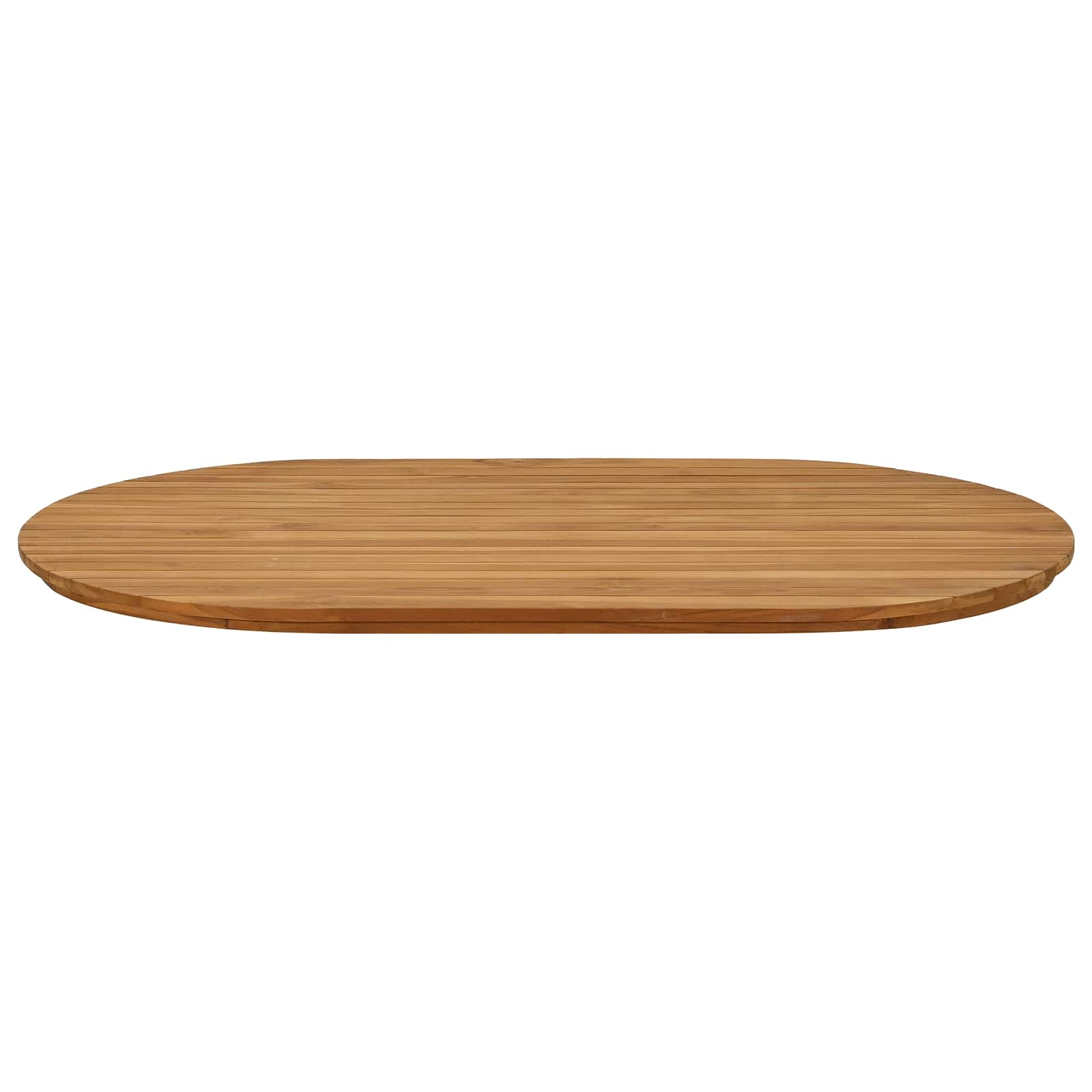 Plateau de table 120 x 70 x 3,5 cm ovale Bois de teck massif - XIOS