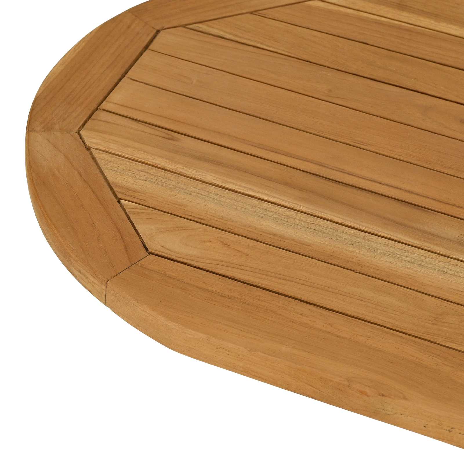 Plateau de table 80 x 40 x 2,5 cm ovale Bois de teck massif - XIOS
