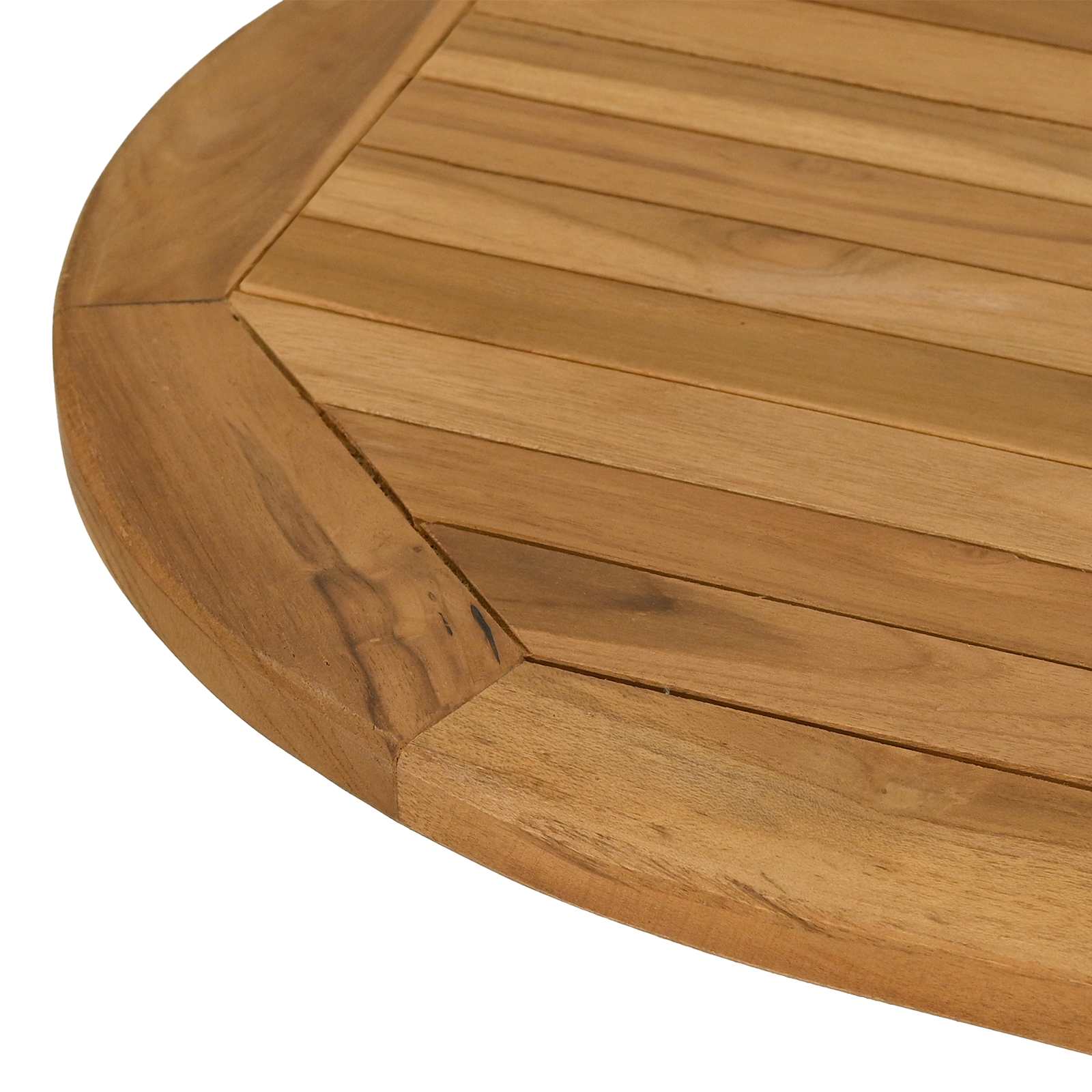 Plateau de table ovale Bois de teck massif Naturel - XIOS