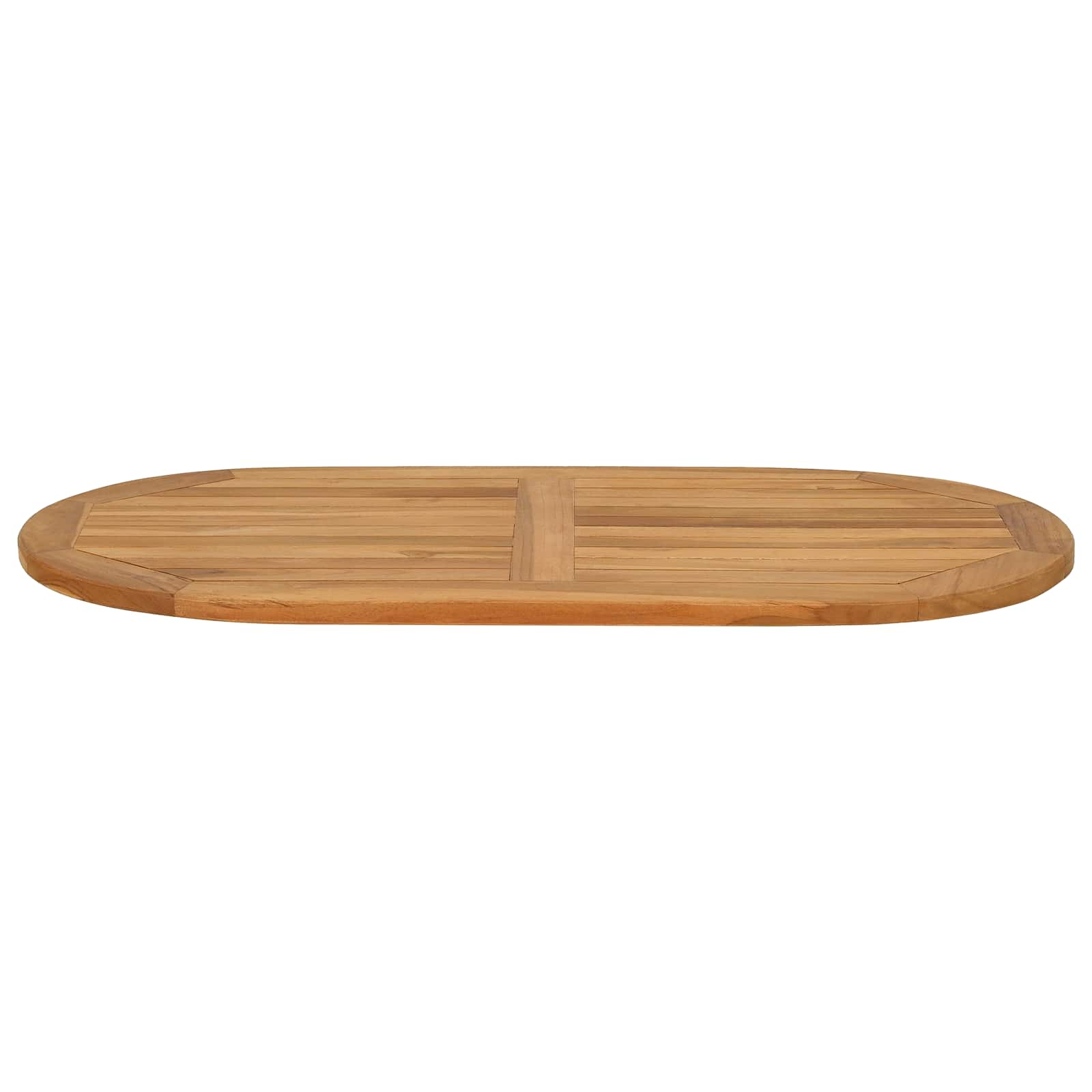 Plateau de table ovale Bois de teck massif Naturel - XIOS