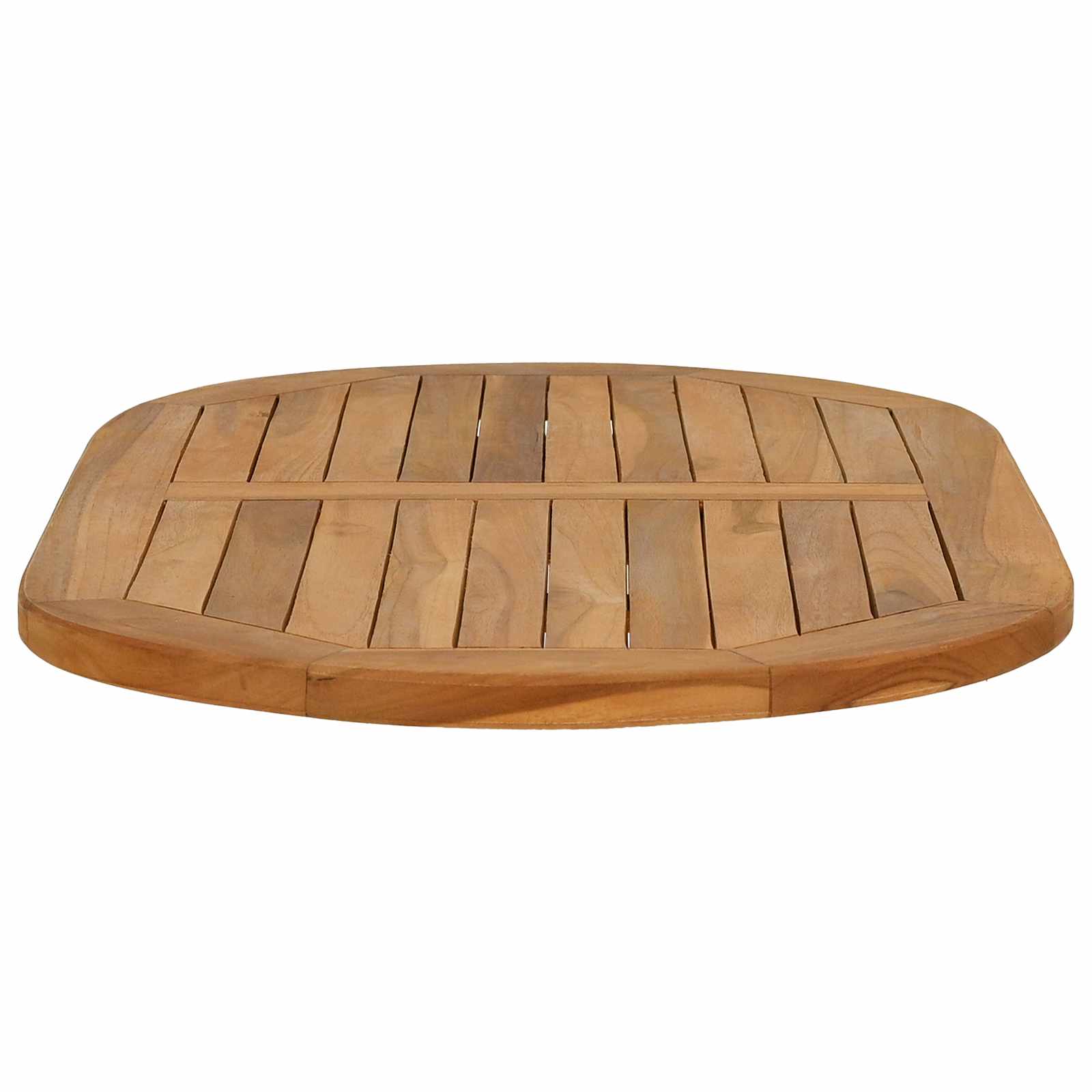 Plateau de table ovale Bois de teck massif Naturel - XIOS