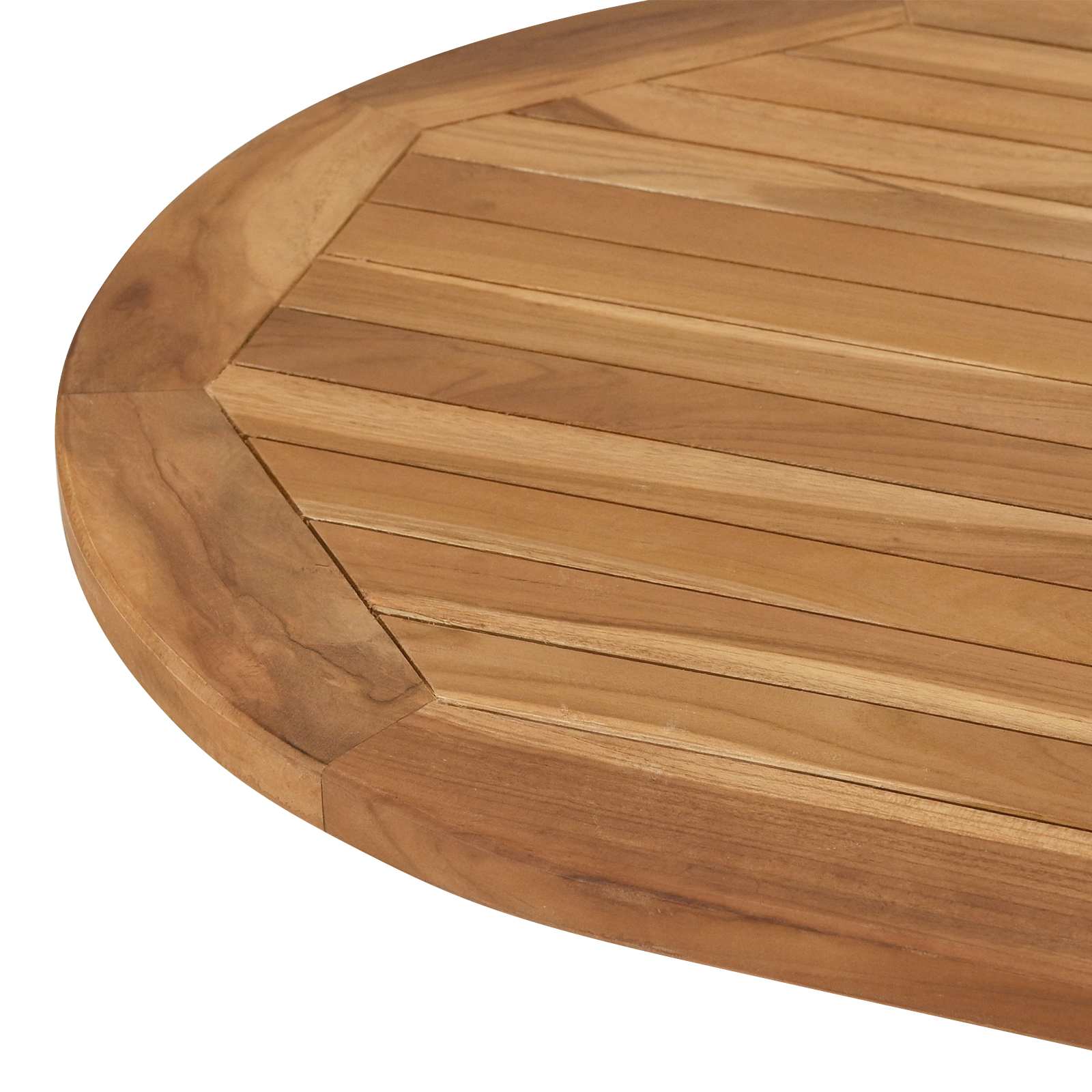 Plateau de table ovale Bois de teck massif Naturel - XIOS