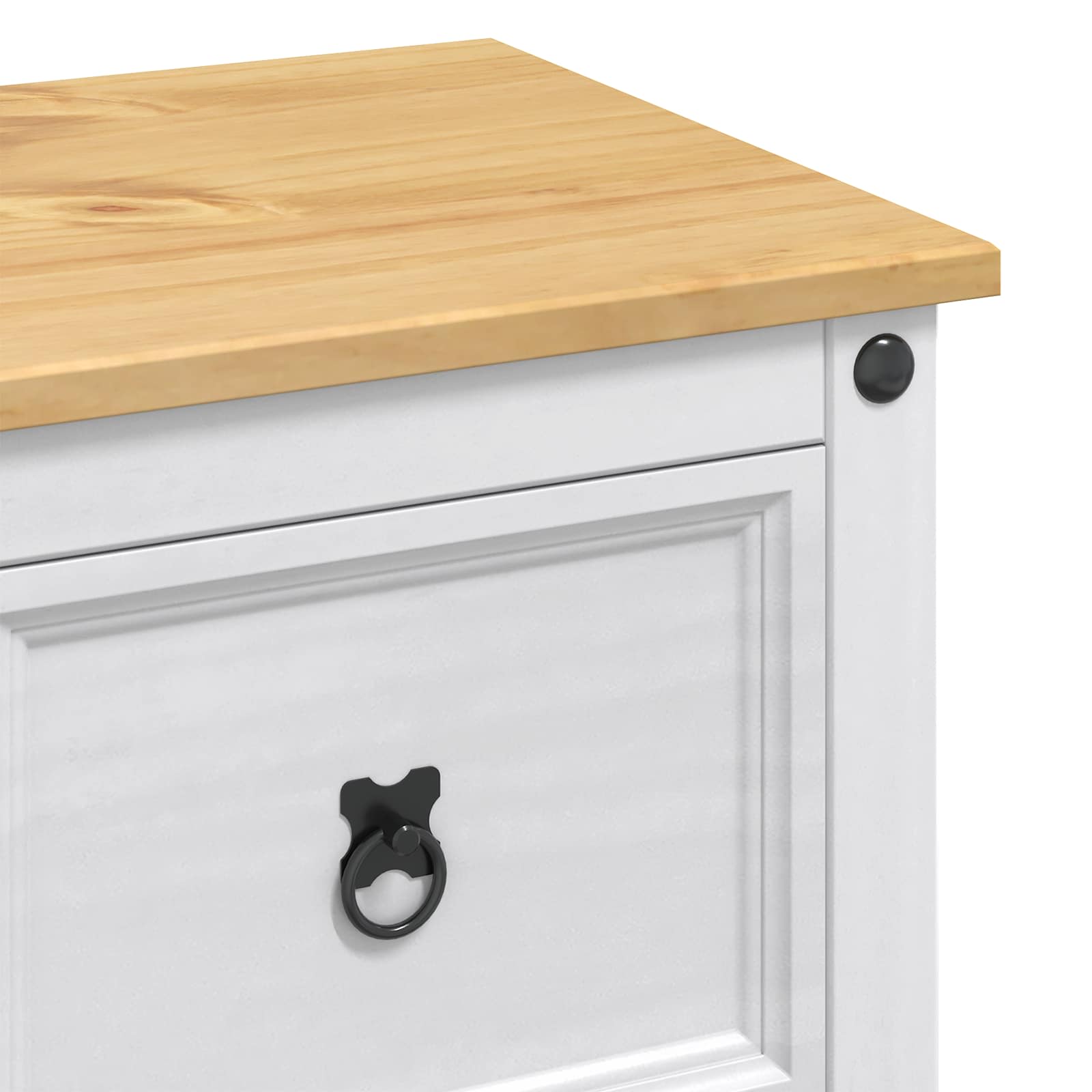 Rangement de cuisine Blanc et Cire de Miel 112 x 70 x 91,5 cm - XIOS