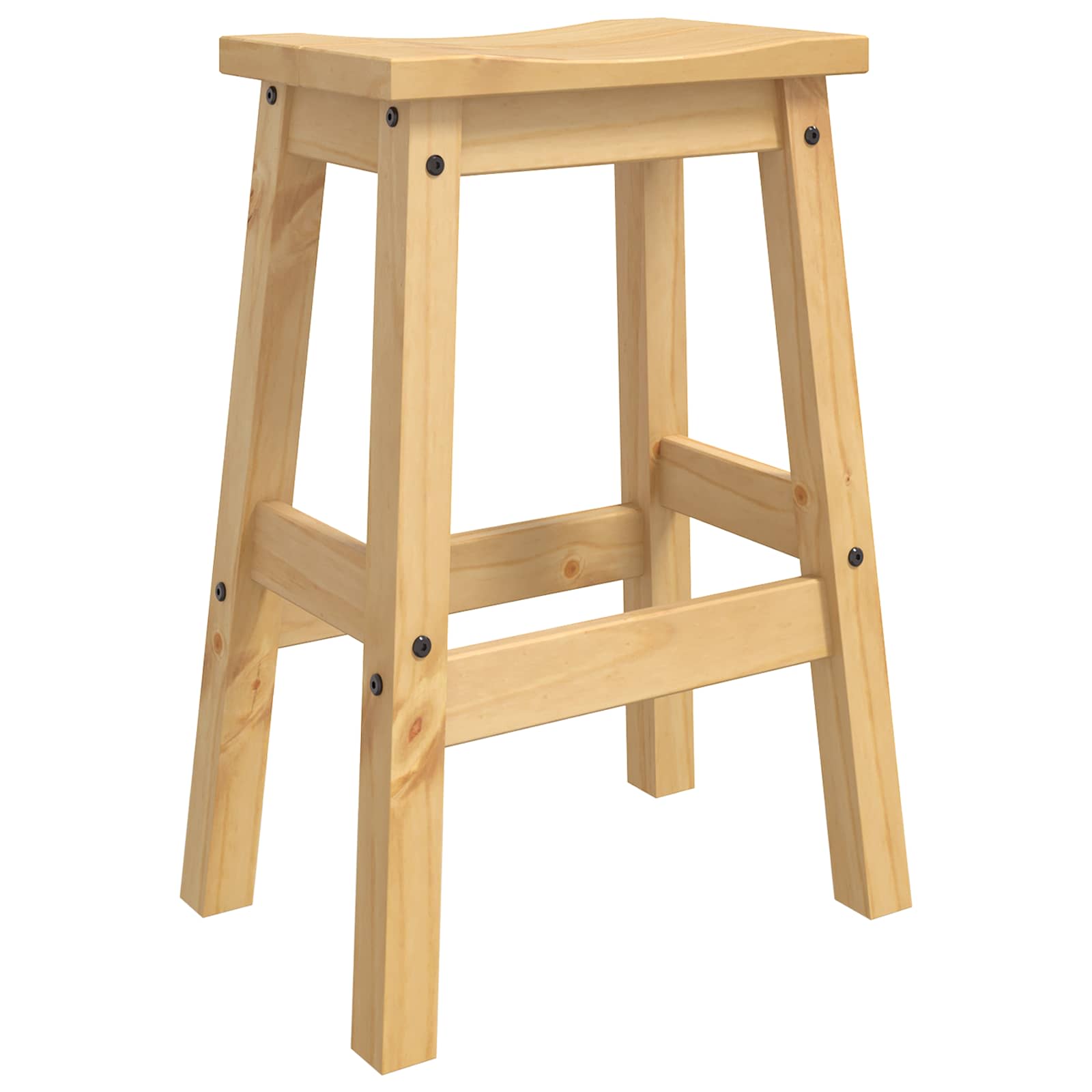 Tabouret de bar 2 pcs Cire de Miel 44 x 30 x 63 cm Pin massif