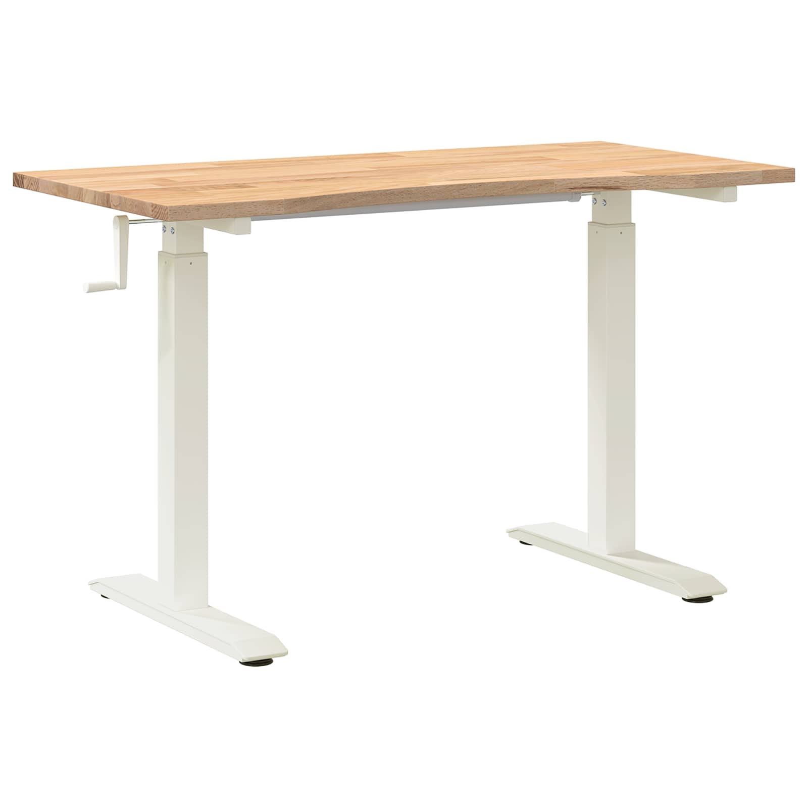 Bureau Blanc et Naturel 120 x 60 cm Bois de chêne massif