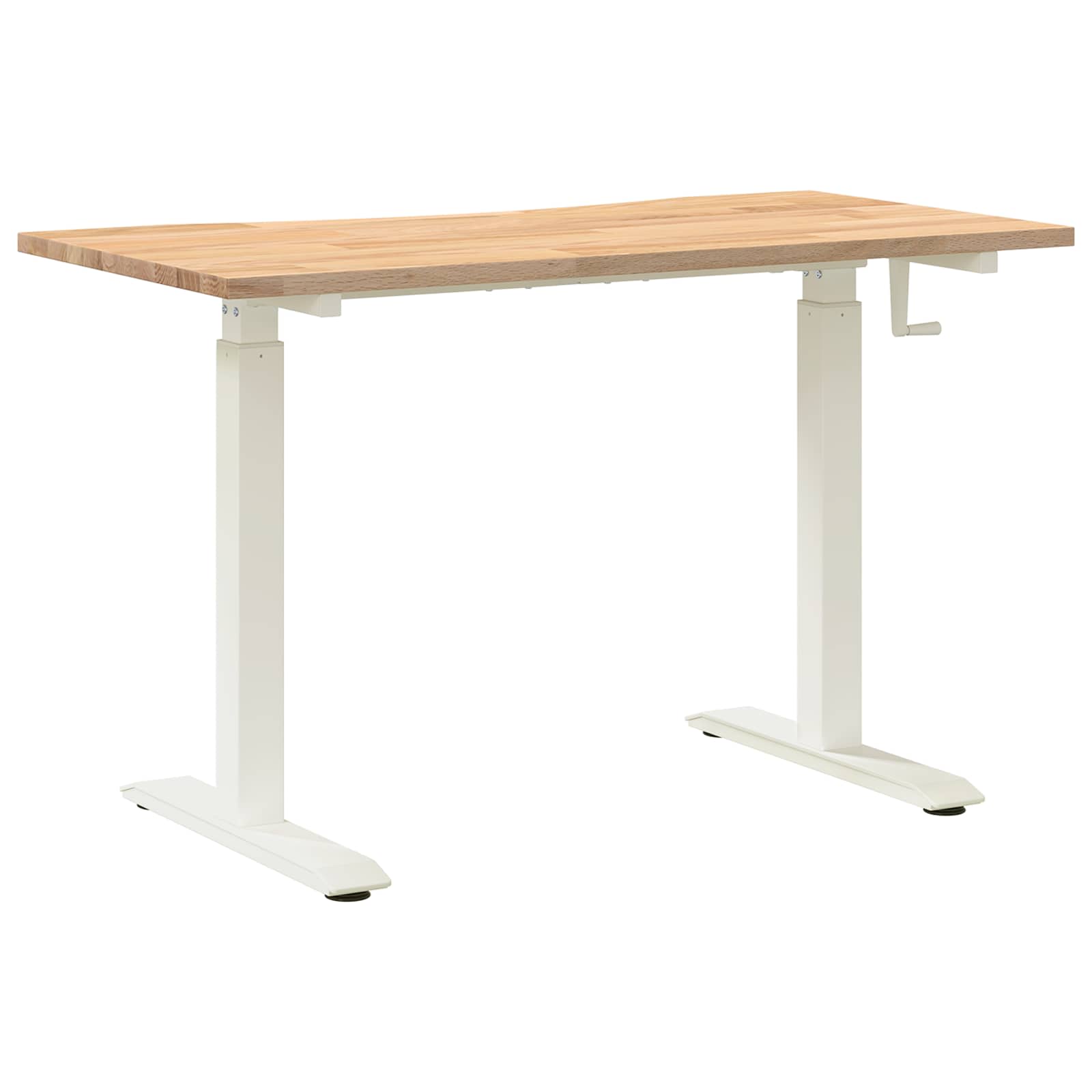 Bureau Blanc et Naturel 120 x 60 cm Bois de chêne massif - XIOS