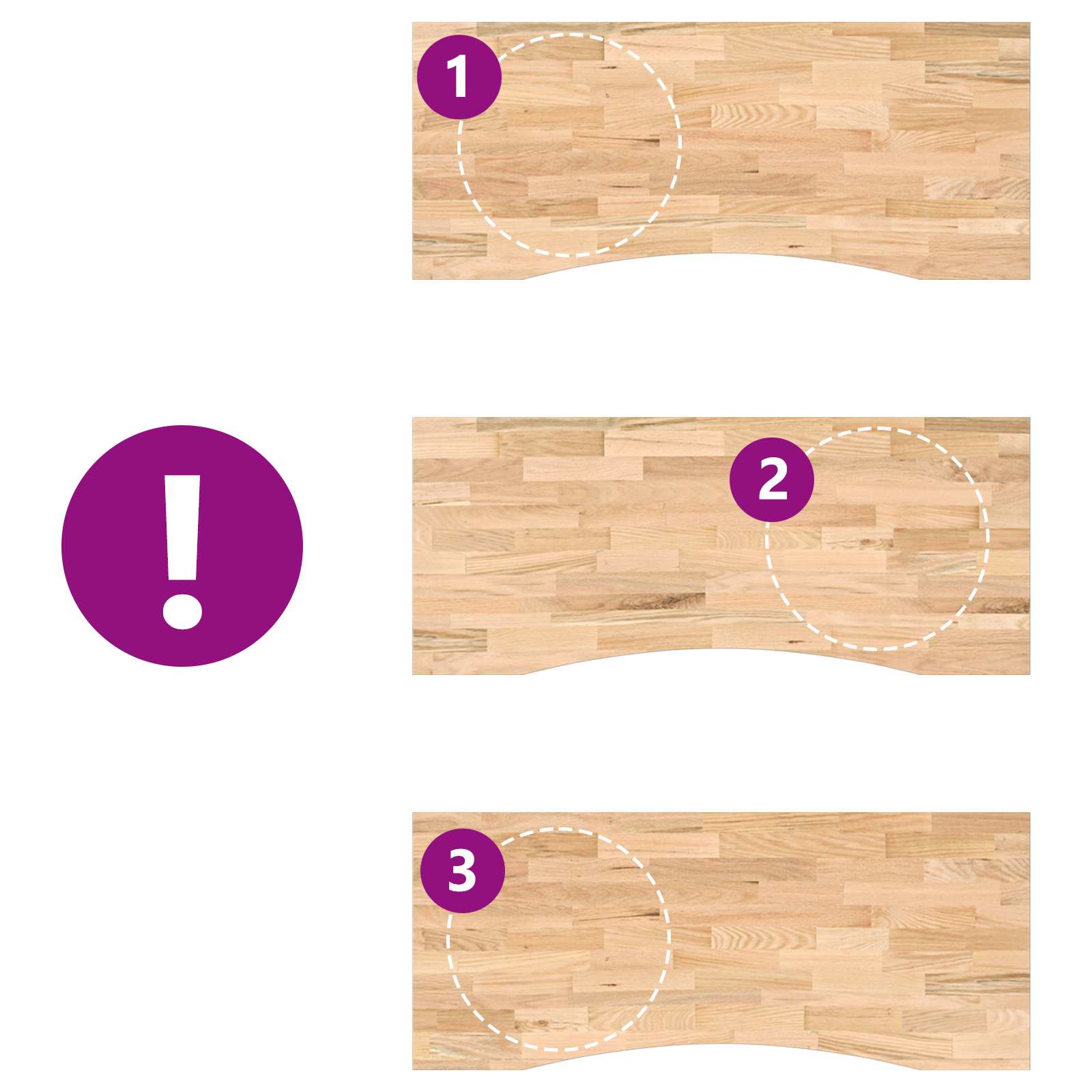 Bureau Blanc et Naturel 120 x 60 cm Bois de chêne massif - XIOS