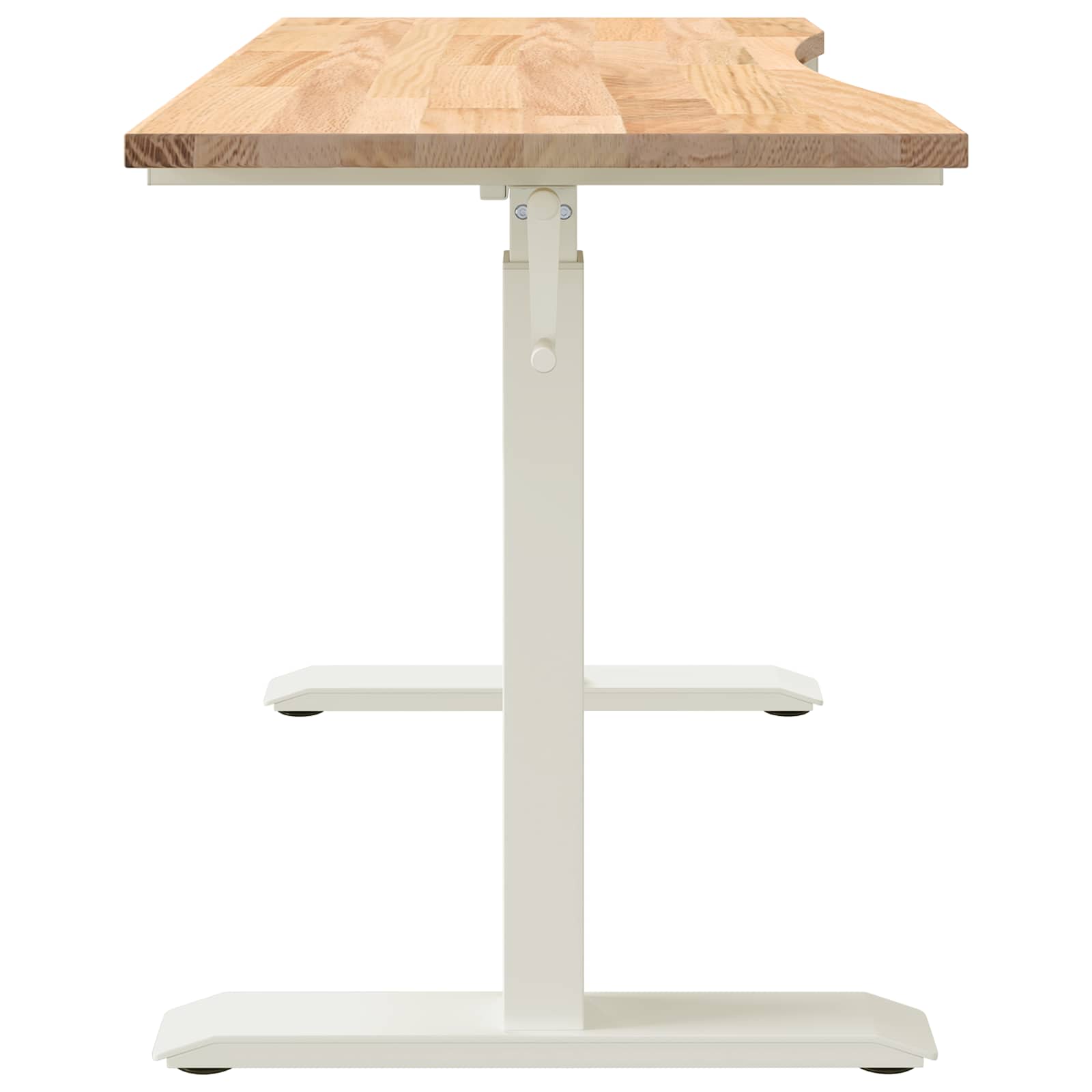 Bureau Blanc et Naturel 120 x 60 cm Bois de chêne massif - XIOS