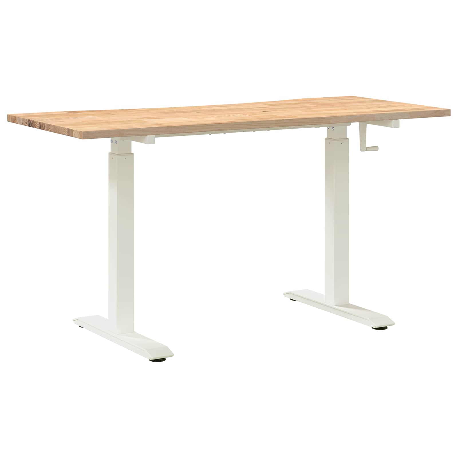 Bureau Blanc et Naturel 140 x 60 cm Bois de chêne massif - XIOS