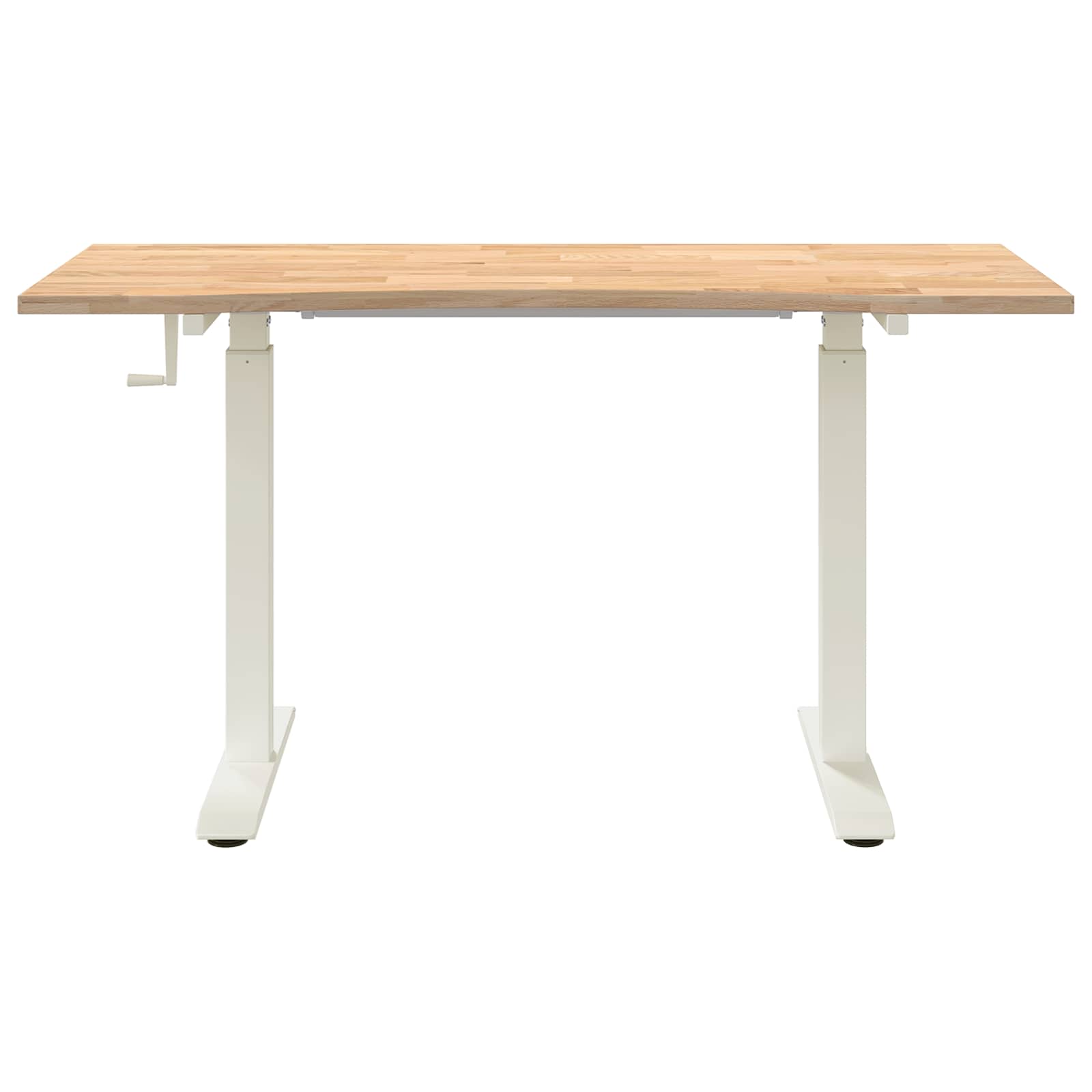 Bureau Blanc et Naturel 140 x 60 cm Bois de chêne massif - XIOS
