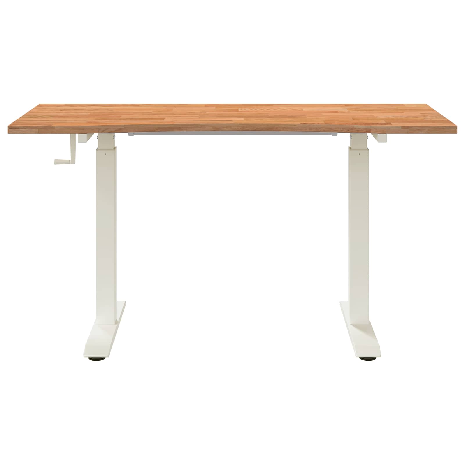 Bureau Blanc et Brun Clair 140 x 60 cm Bois de chêne massif - XIOS