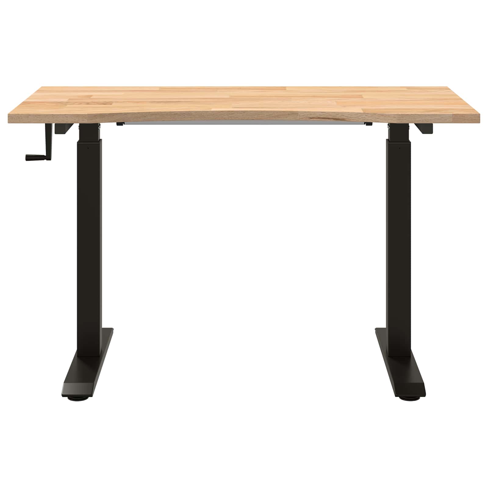 Bureau Noir et naturel 120 x 60 cm Bois de chêne massif