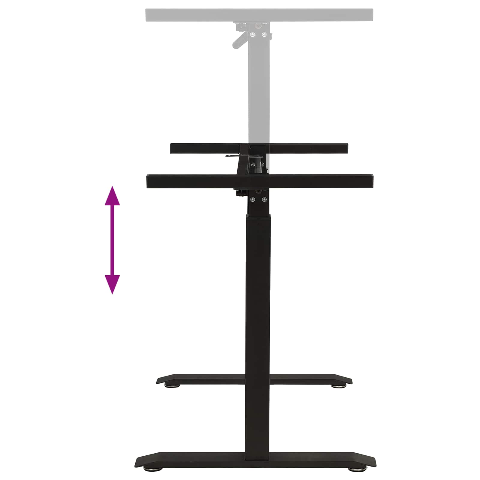 Bureau Noir et naturel 120 x 60 cm Bois de chêne massif - XIOS